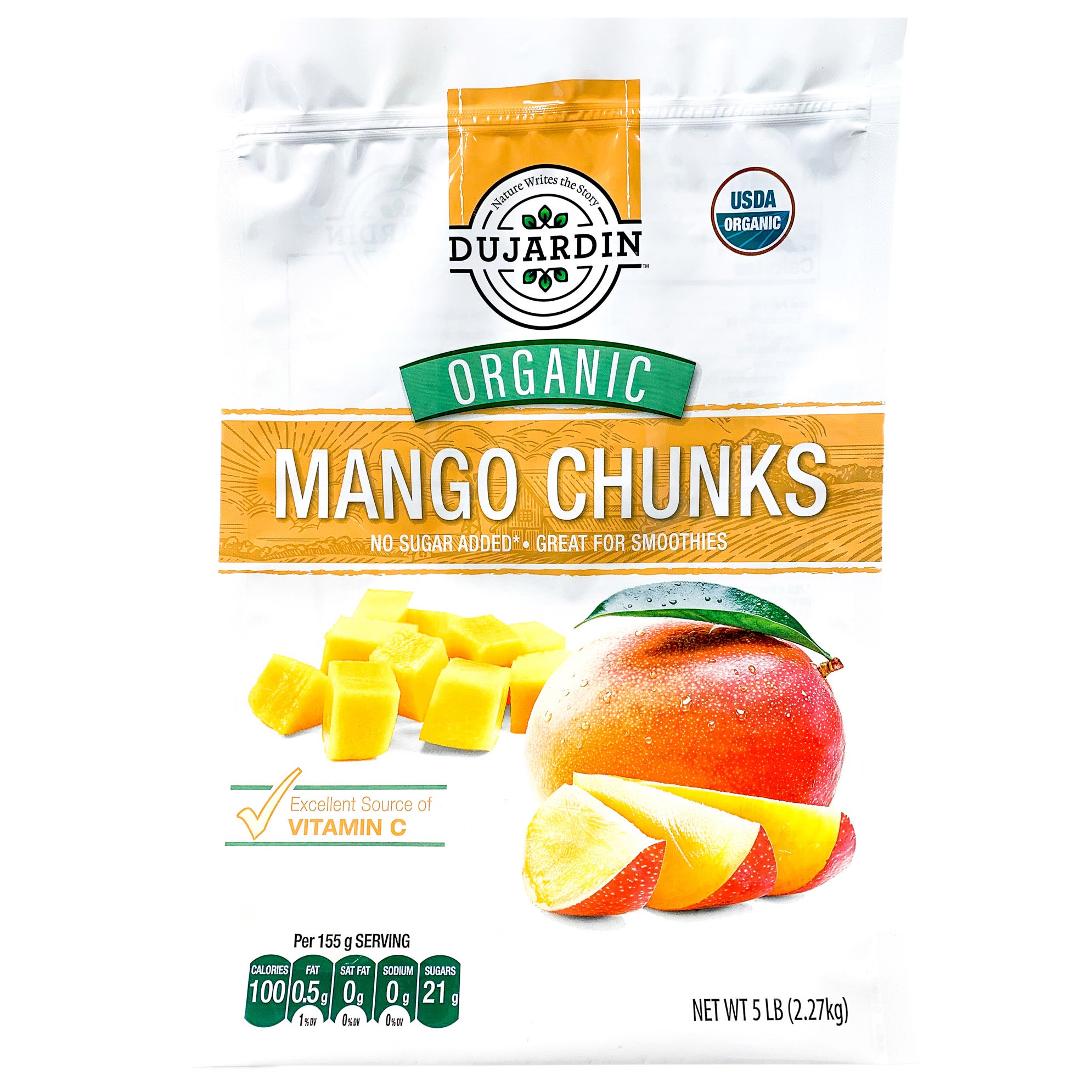DUJARDIN ORGANIC MANGO CHUNKS 5 LBS