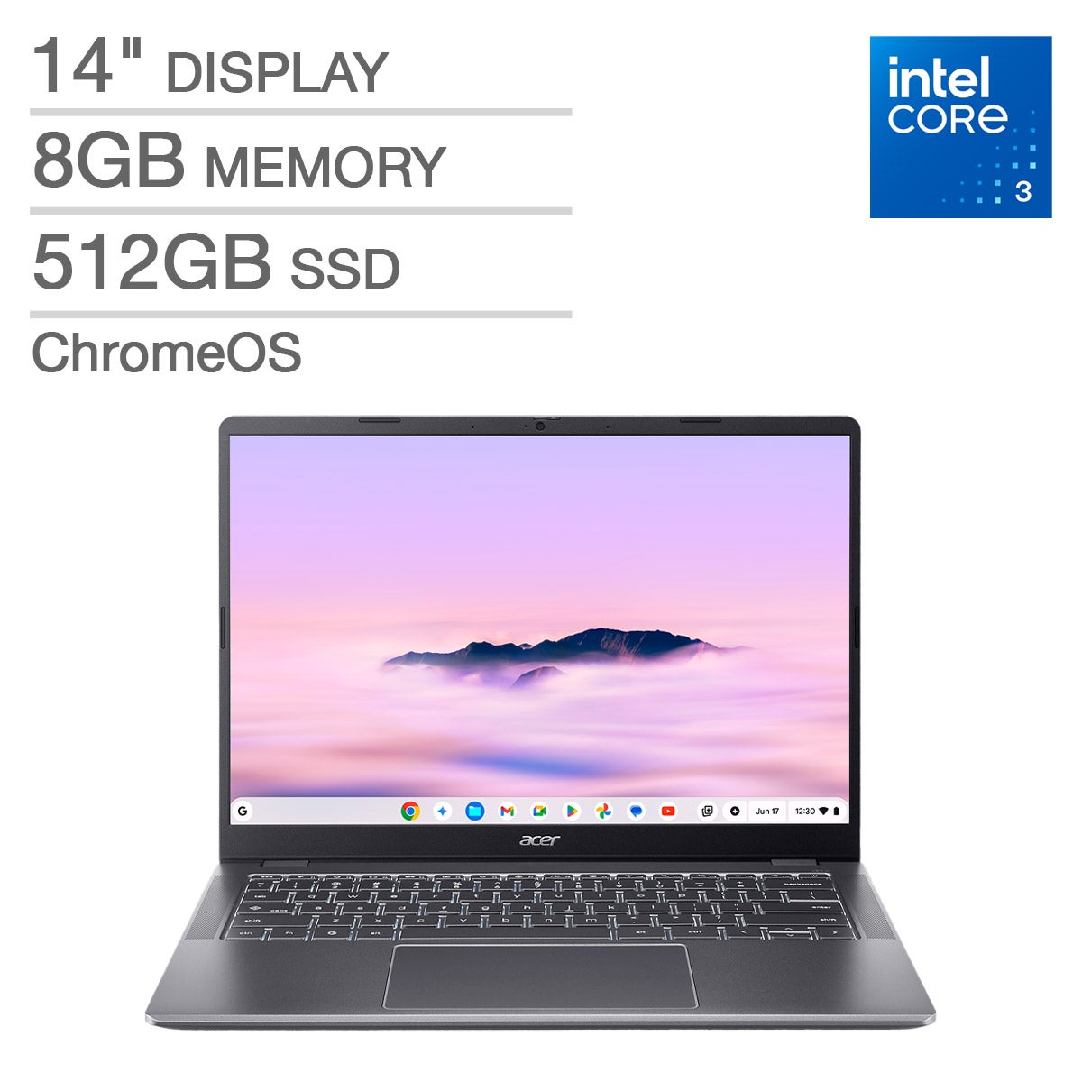 ACER 14¨ CHROMEBOOK I3/8GB/512GB SSD NX.JKBAA.001 ^