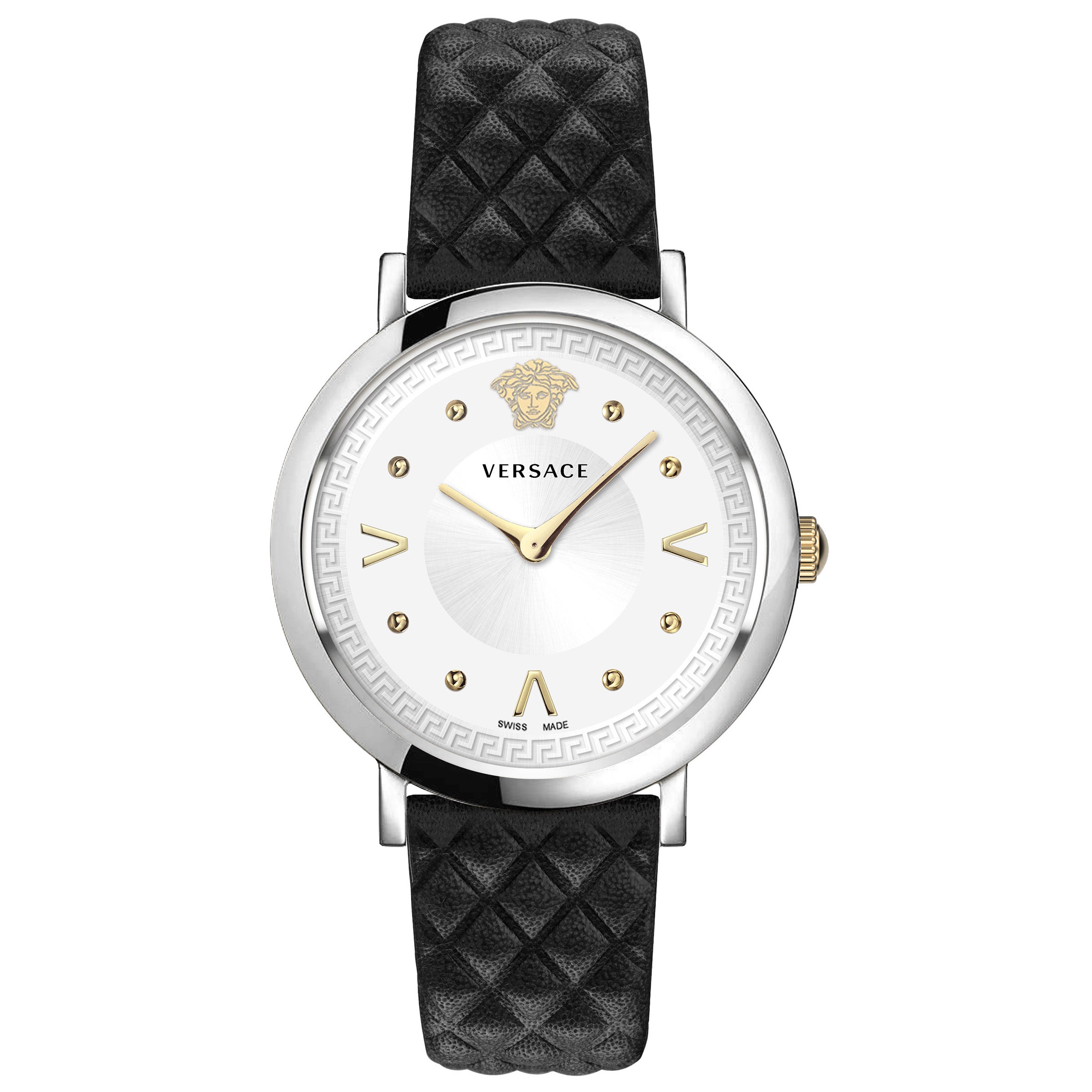VERSACE POP CHIC LADY LEATHER STRAP LADIES QUARTZ WATCH