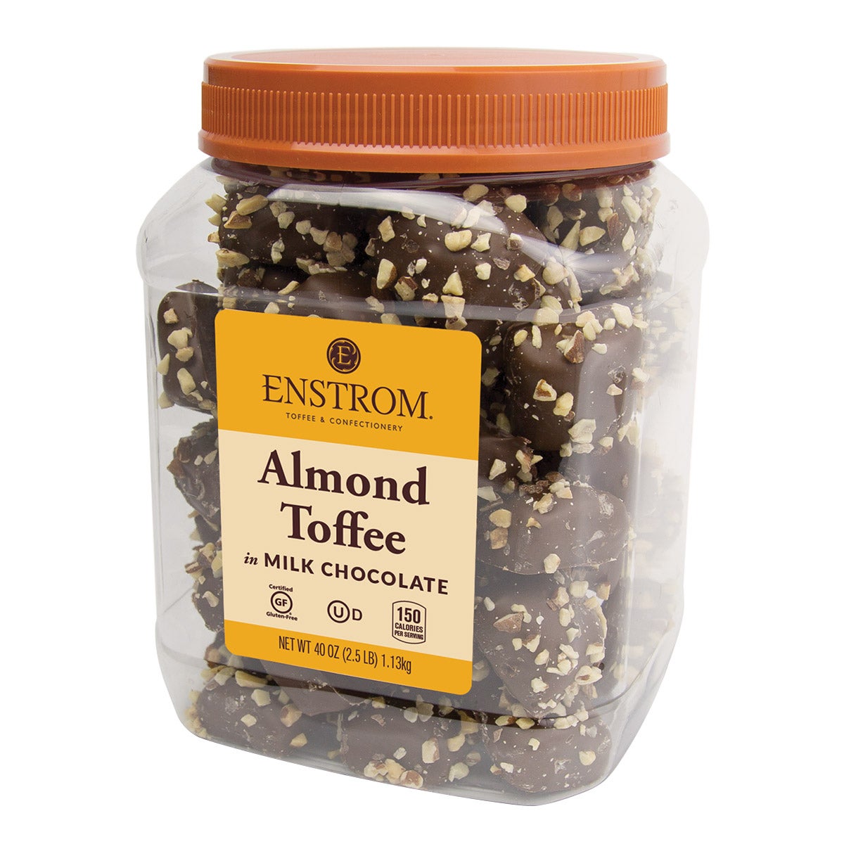 ENSTROM MILK CHOCOLATE ALMOND TOFFEE 40 OZ