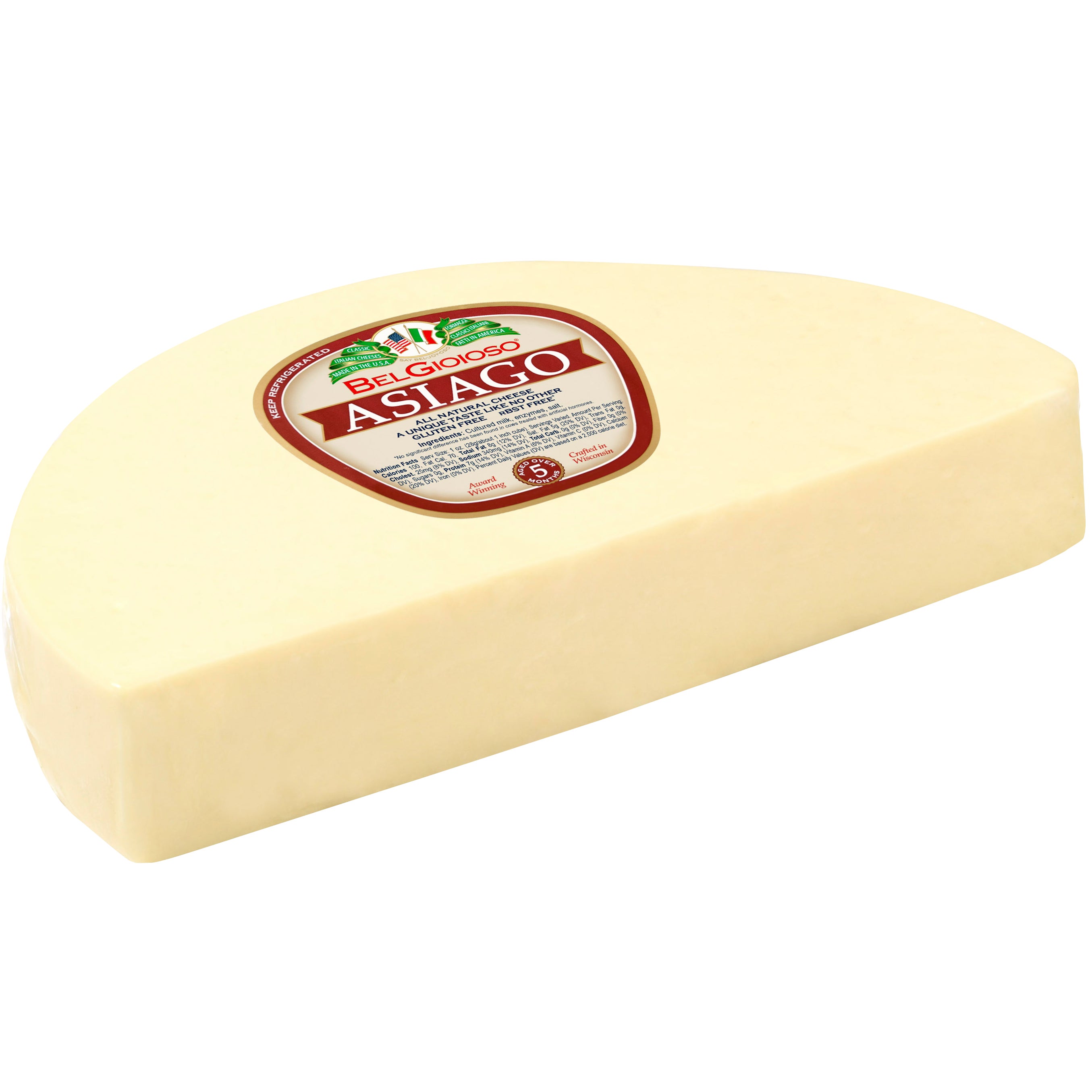 BELGIOIOSO ASIAGO CHEESE PER LB (AVG 6 LB)