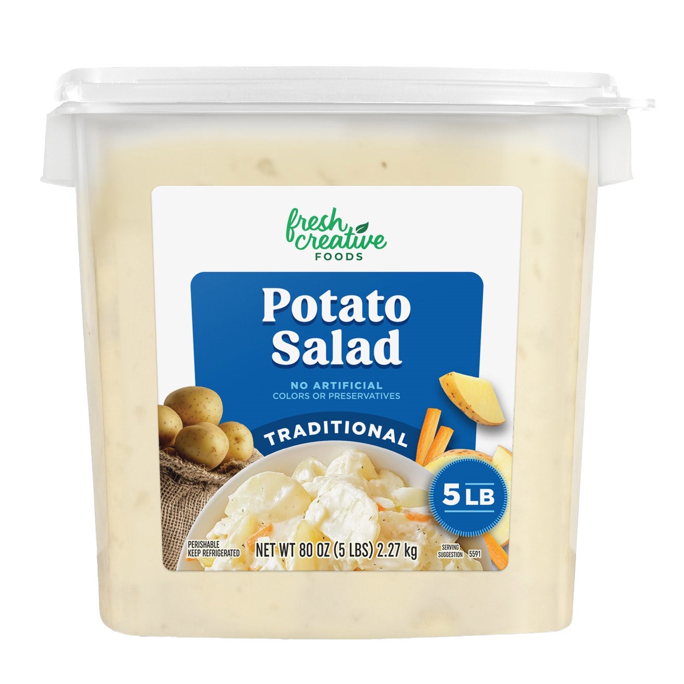 FRESH CREATIVE FOODS POTATO SALAD 5 POUND CONTAINER