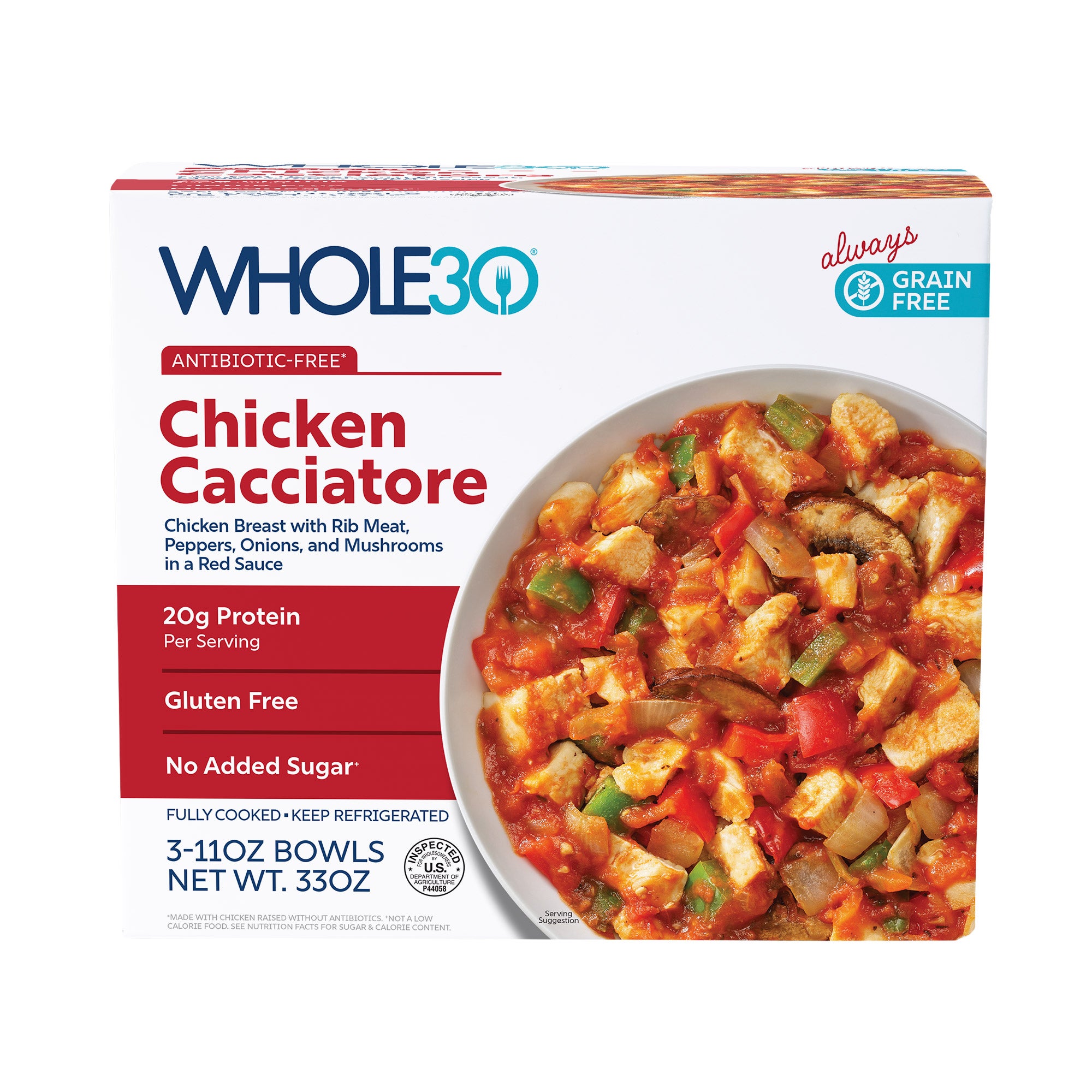 WHOLE30 CHICKEN CACCIATORE BOWLS 3/11 OZ