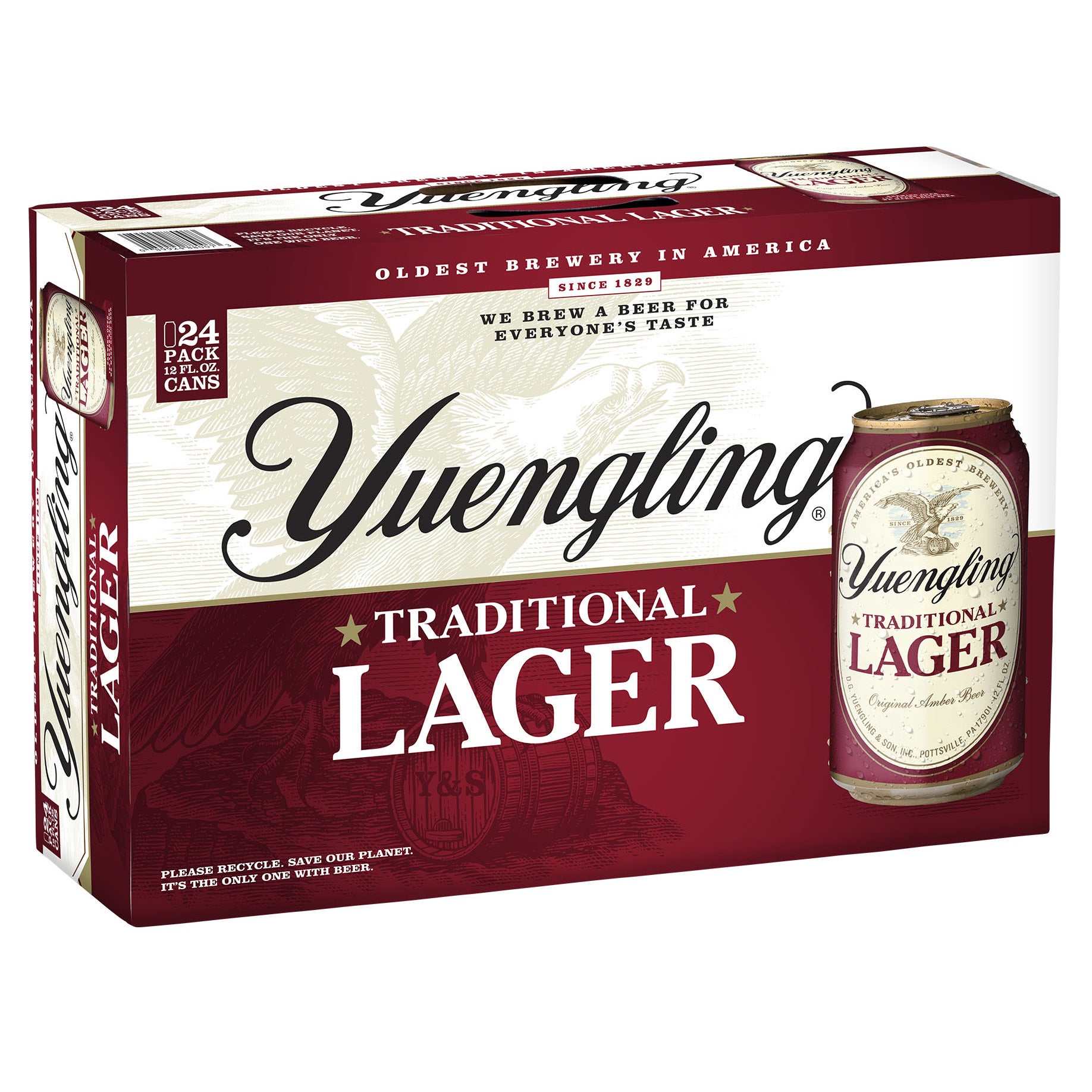 YUENGLING TRADITIONAL LAGER 24/12 OUNCE CANS - Image 1