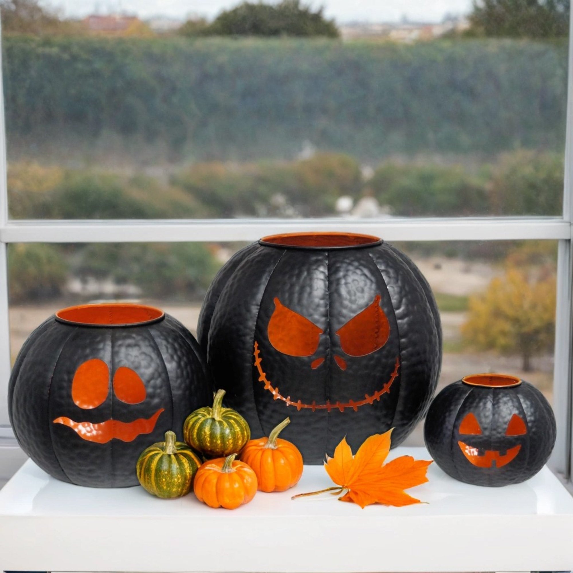 METAL NESTING PUMPKINS 3-PIECE - Image 1