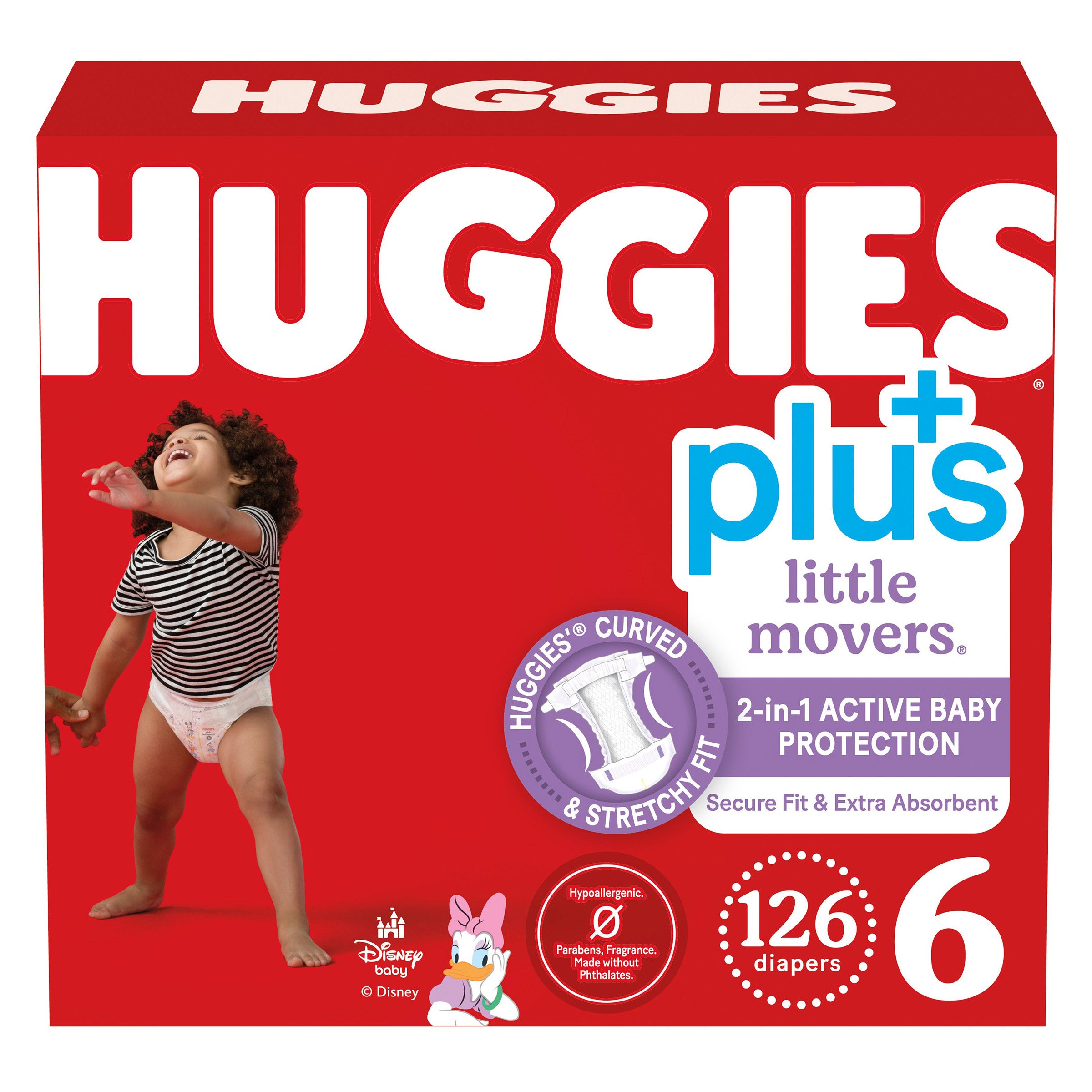 HUGGIES LITTLE MOVERS PLUS SIZE 6 - 126 COUNT - Image 1