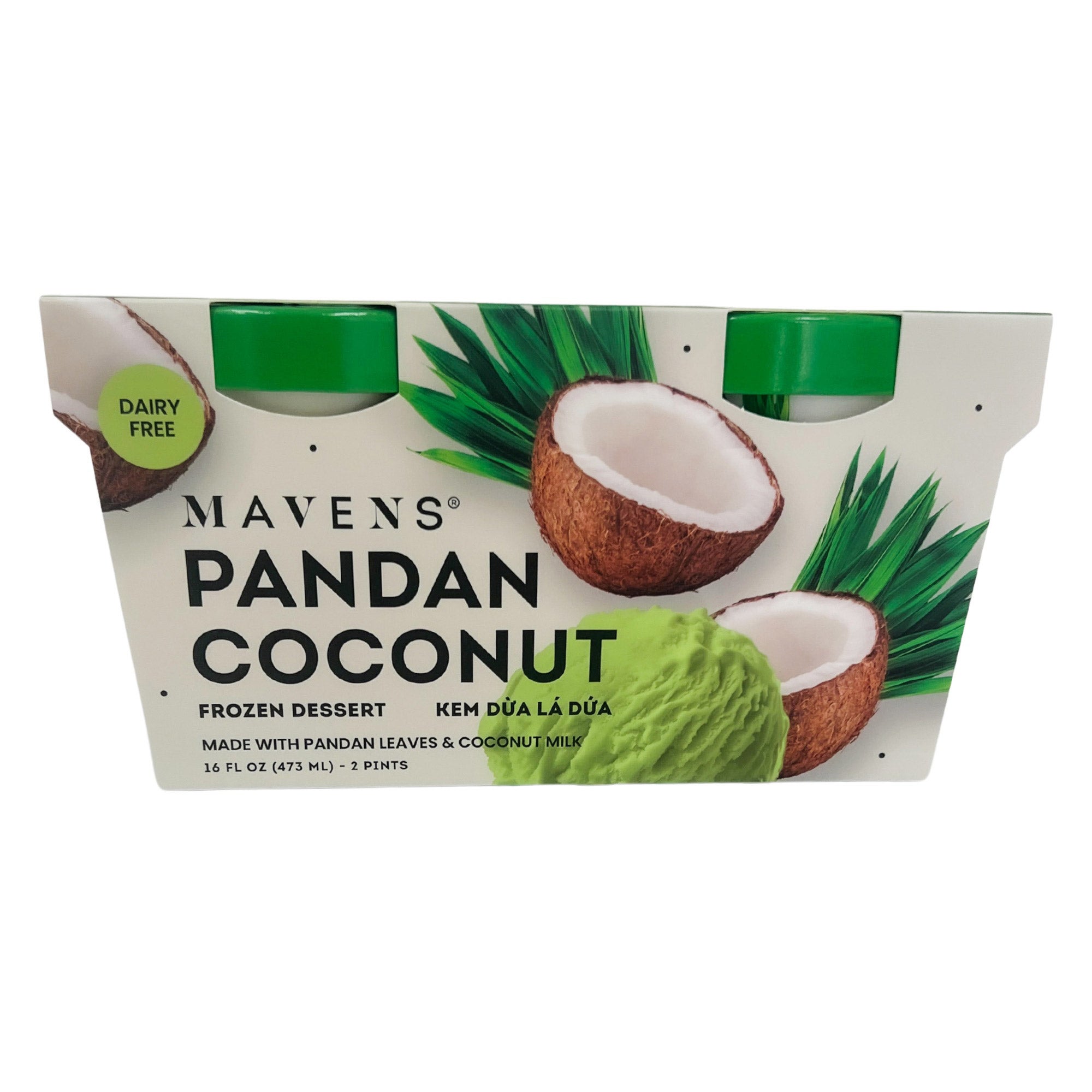 MAVEN'S CREAMERY PANDAN COCONUT 2 PACK 16 OUNCES EACH - Image 1