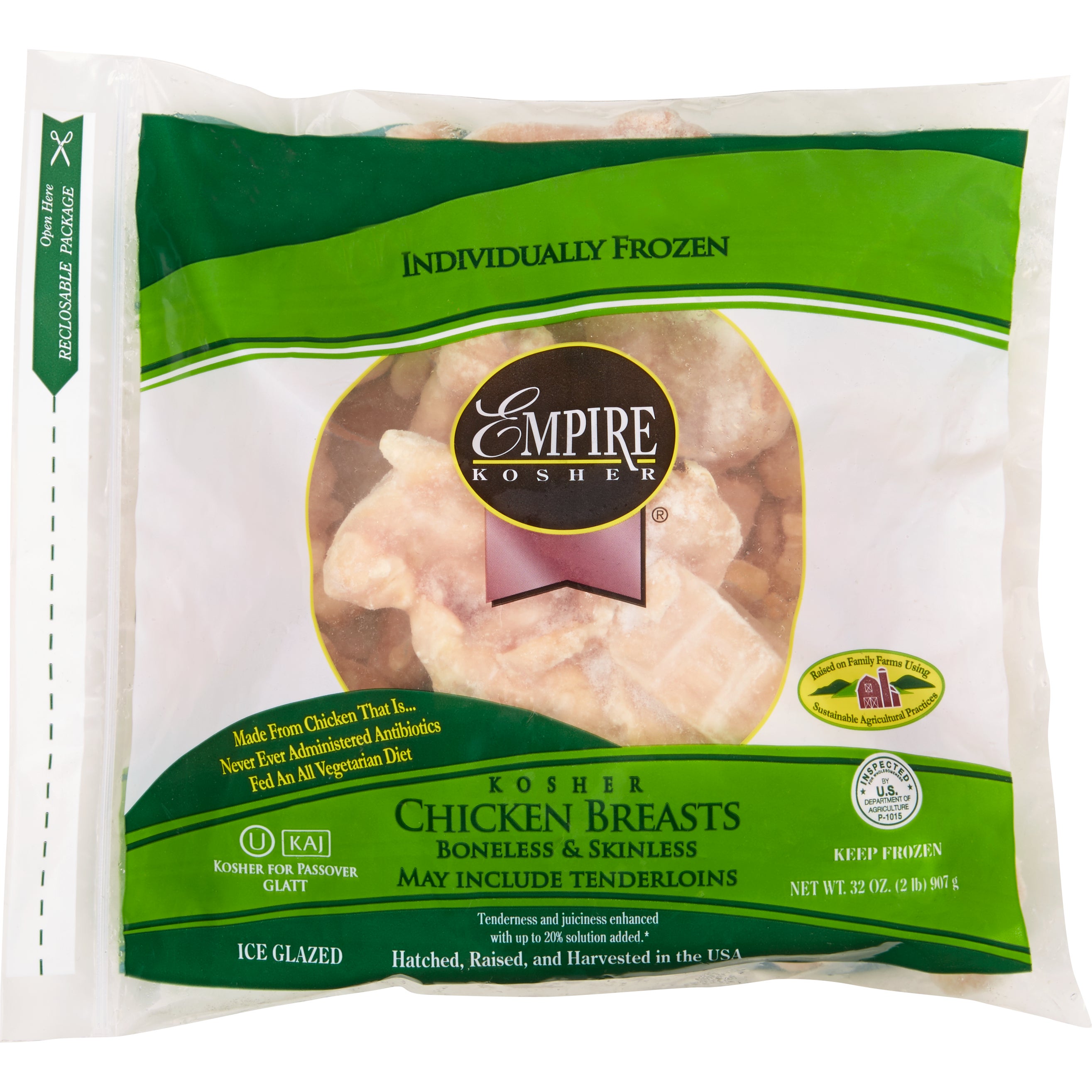 EMPIRE KOSHER CHICKEN BONELSS SKINLESS BREAST 2 LB