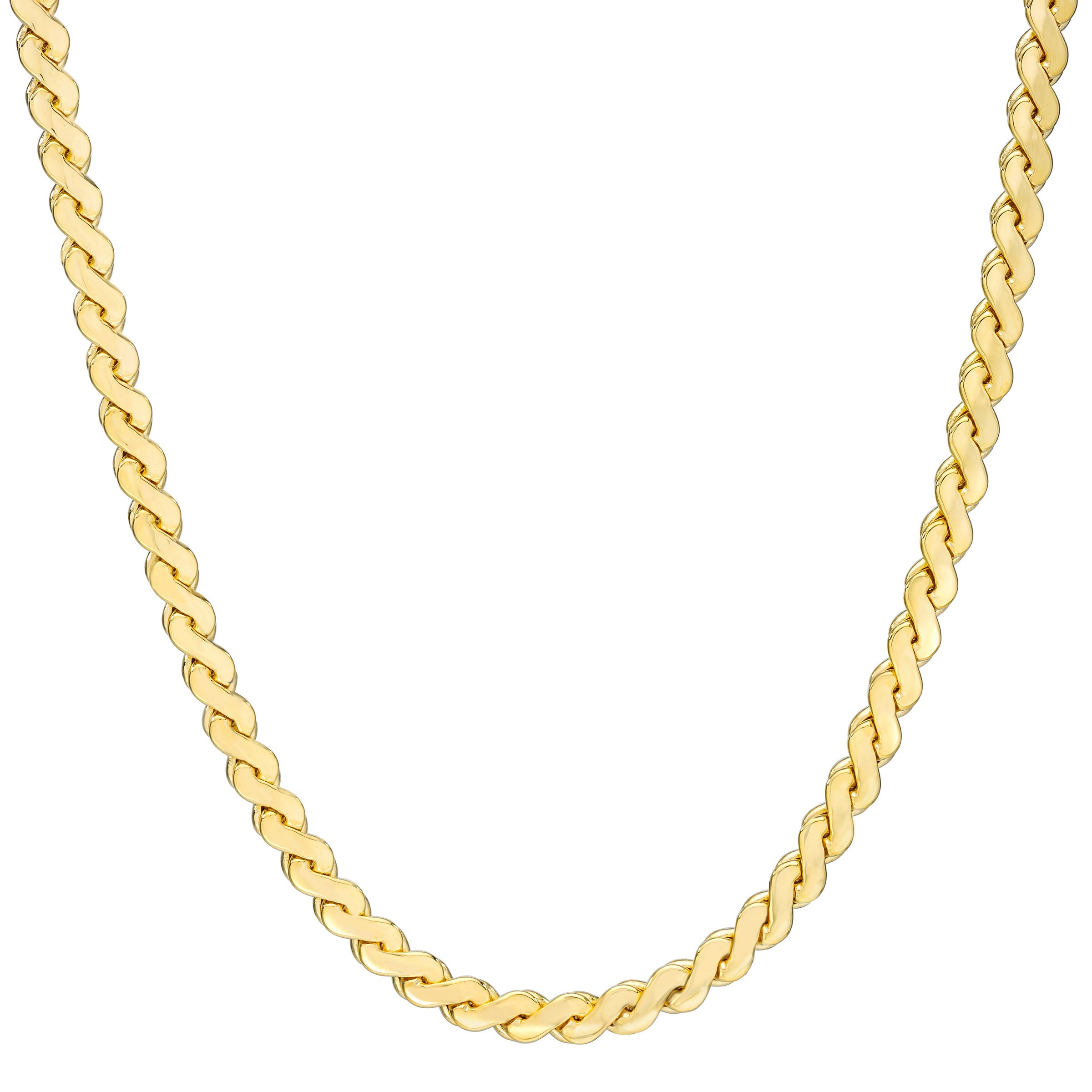 14KT YELLOW GOLD SERPENTINE NECKLACE 18¨ - Image 1