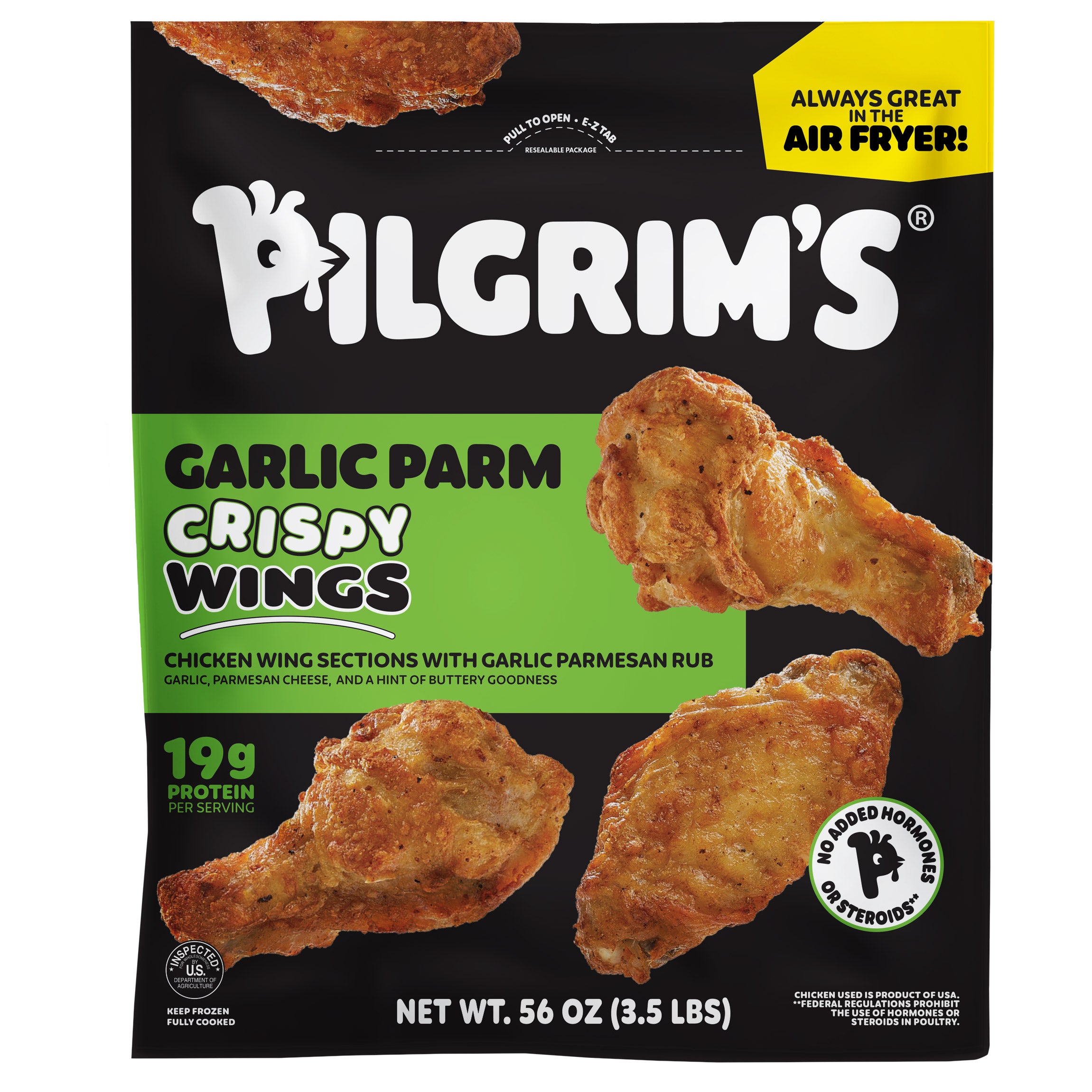 PILGRIMS GARLIC PARM WINGS 3.5 LBS