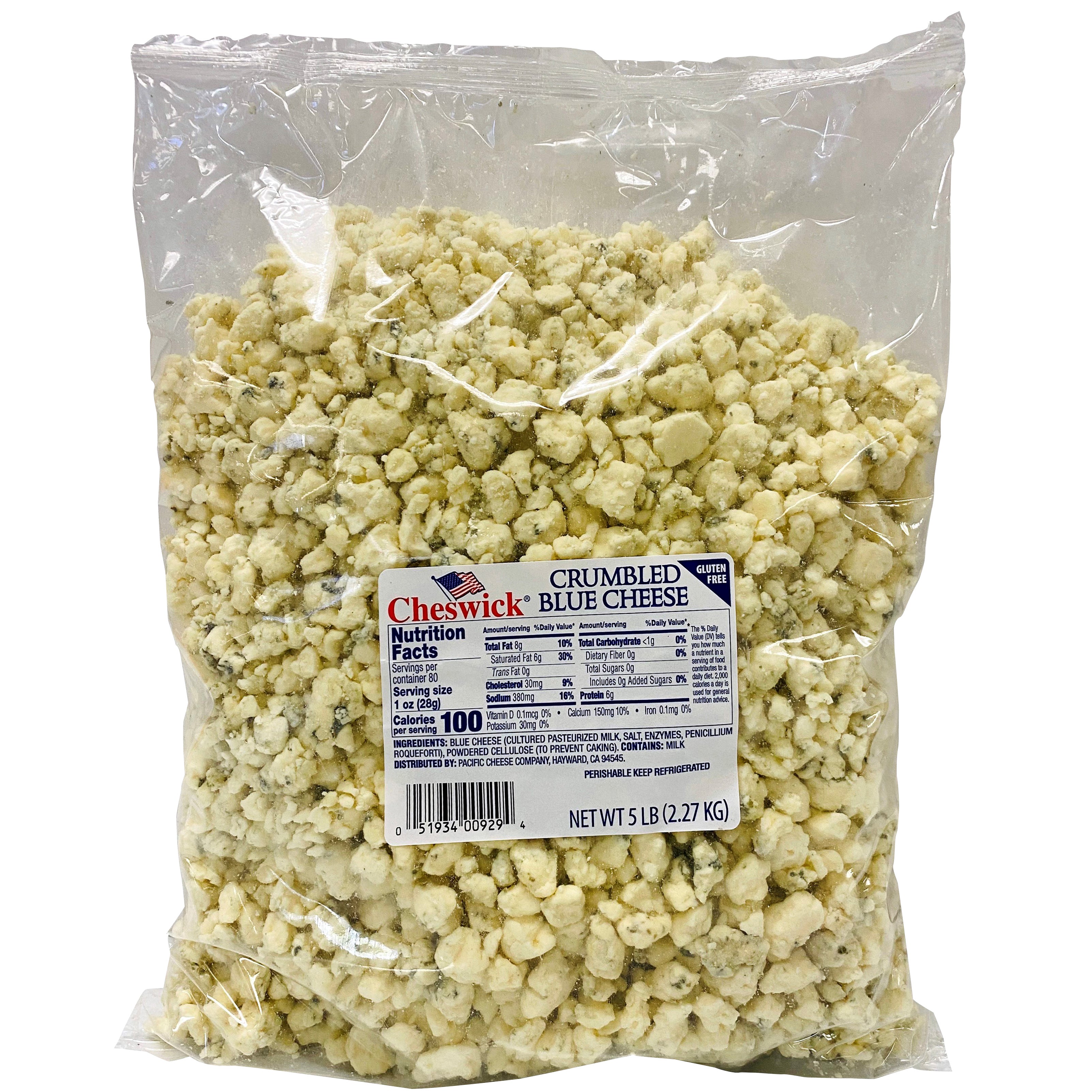 CHESWICK CRUMBLED BLUE CHEESE 5 LBS