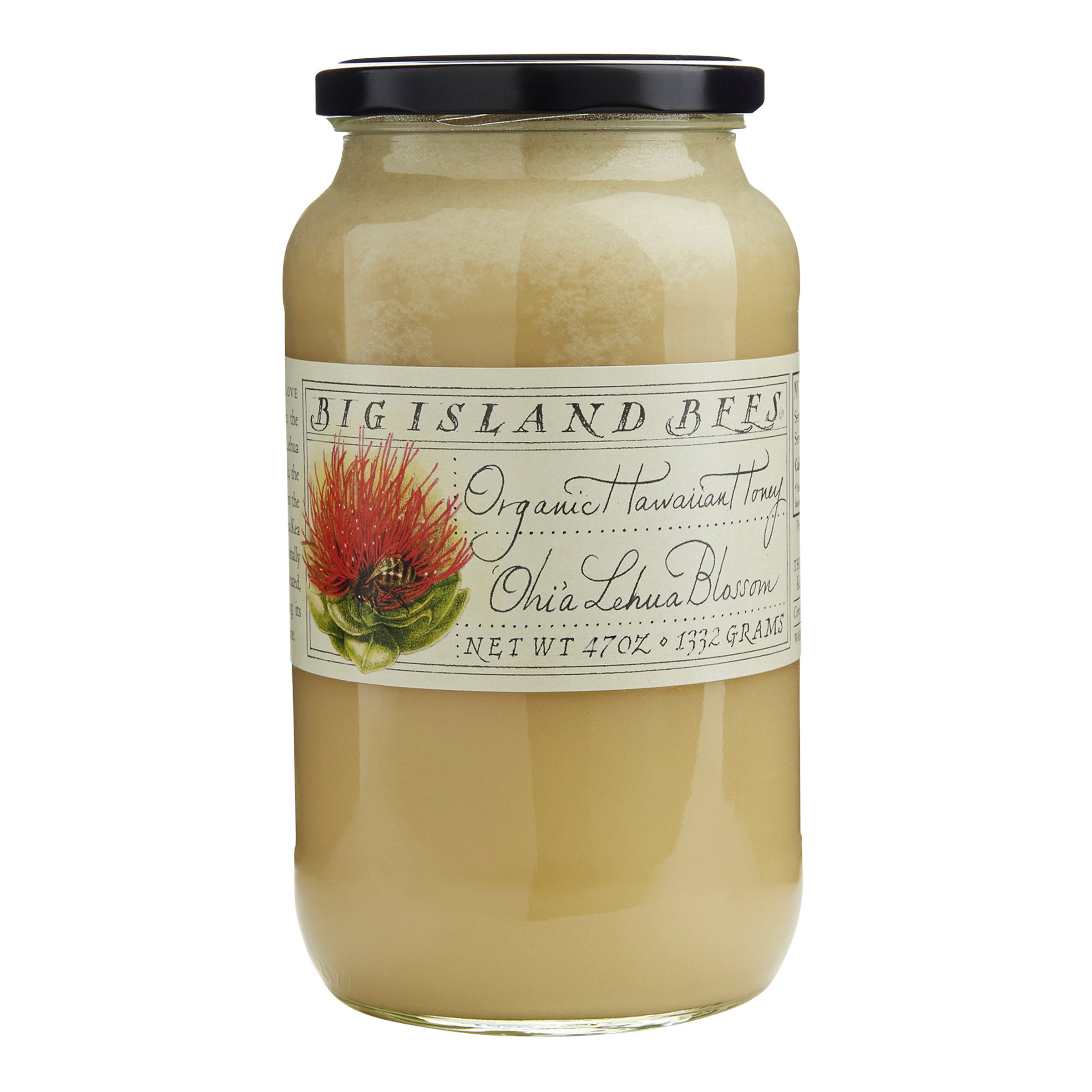 BIG ISLAND BEE ORGANIC WHITE OHIA LEHUA HONEY NET WT 47OZ