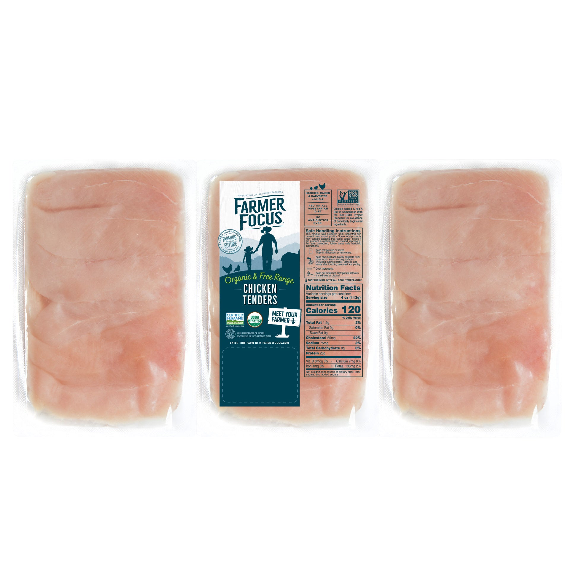 FRESH ORGANIC BONELESS SKINLESS CHICKEN TENDERLOINS PER LB