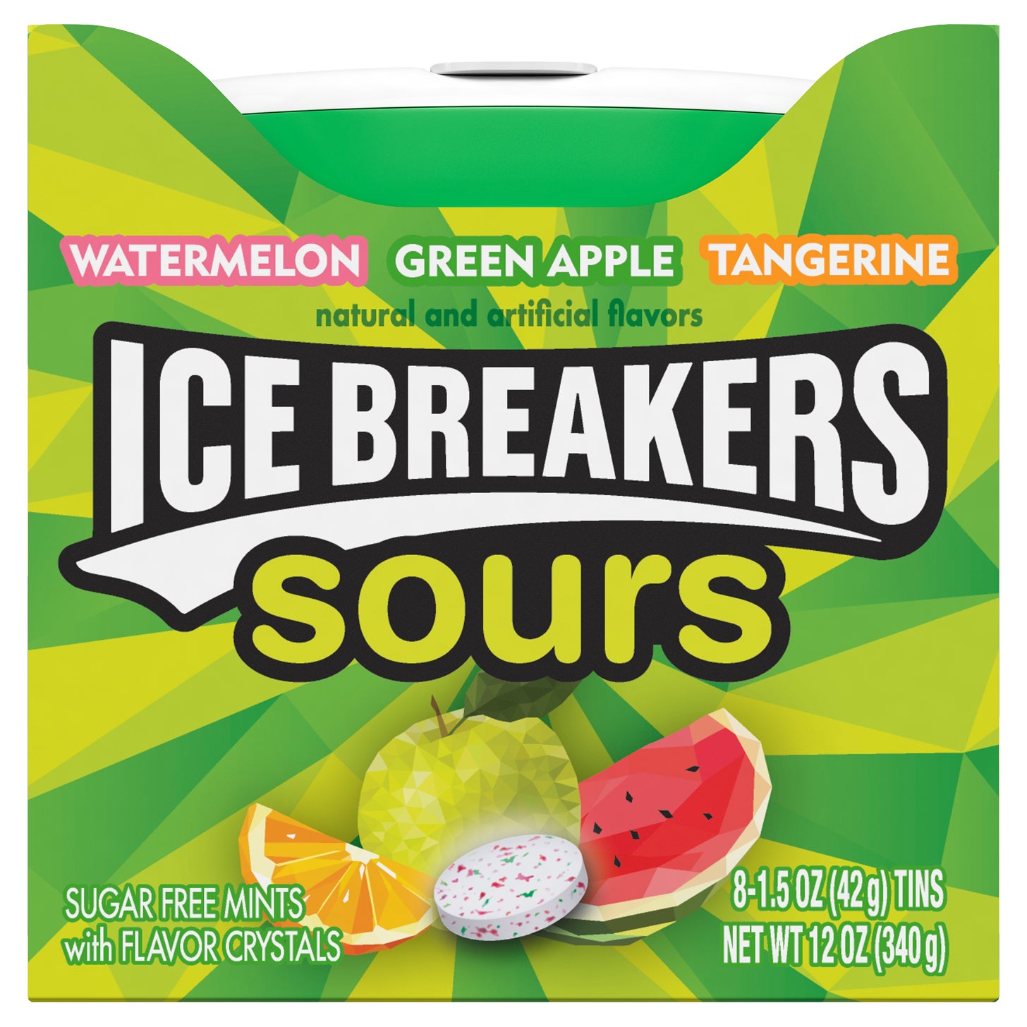 ICE BREAKERS FRUIT SOUR MINTS 8/1.5 OZ - Image 1