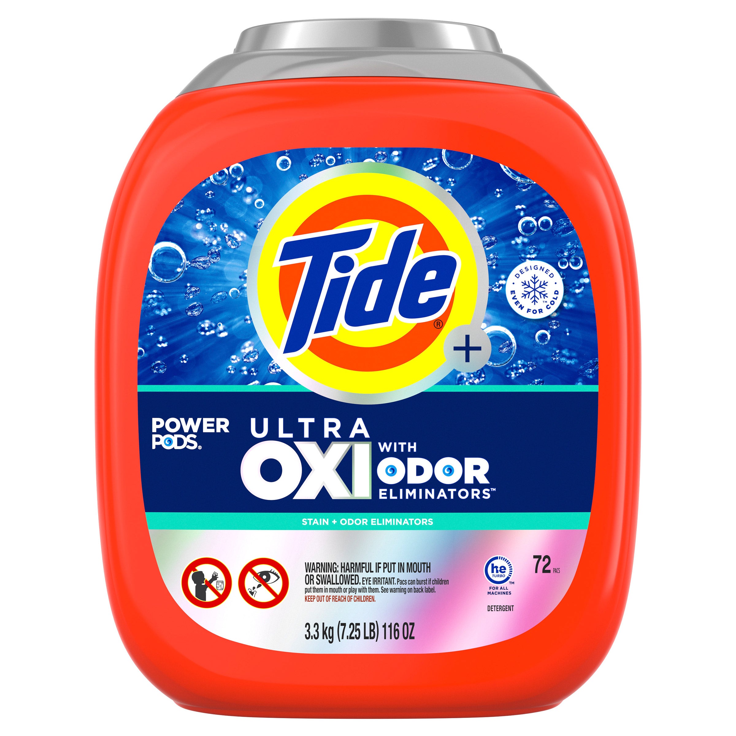 TIDE PODS POWER POD W/ ULTRA OXI 72CT