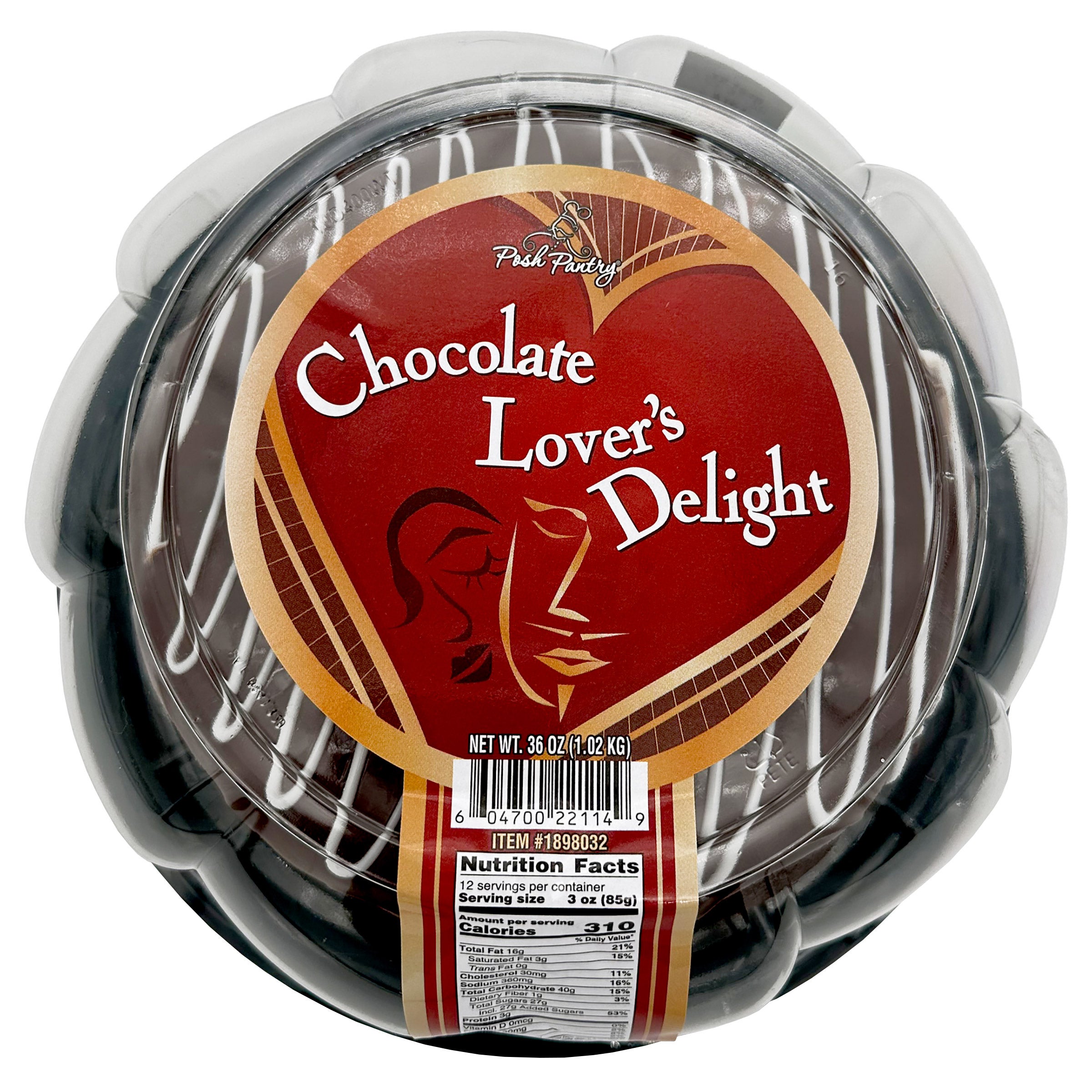 POSH PANTRY CHOCOLATE LOVER'S DELIGHT CAKE 36 OZ - Image 1