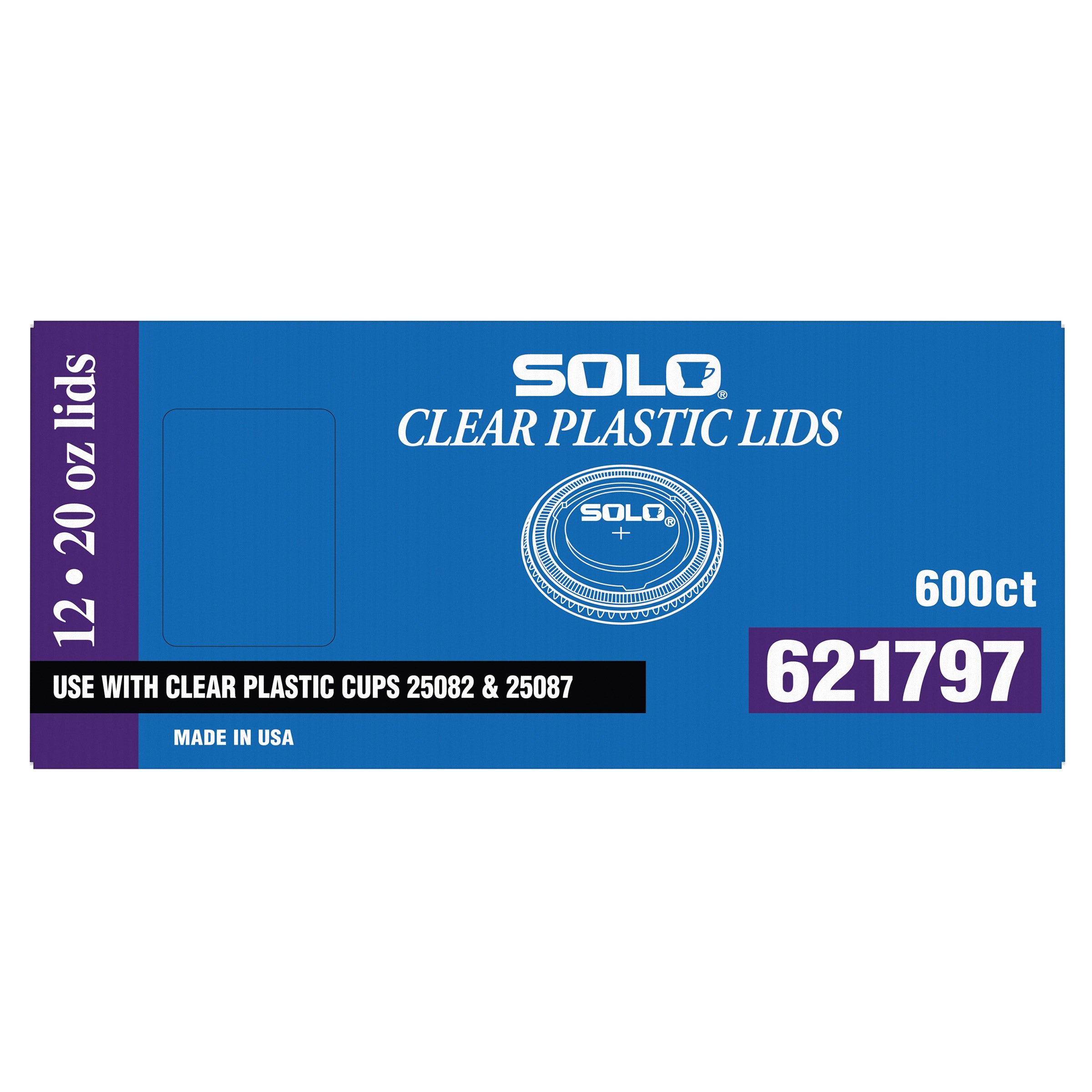 SOLO CLEAR CUP LID 12OZ & 20OZ 600 CT