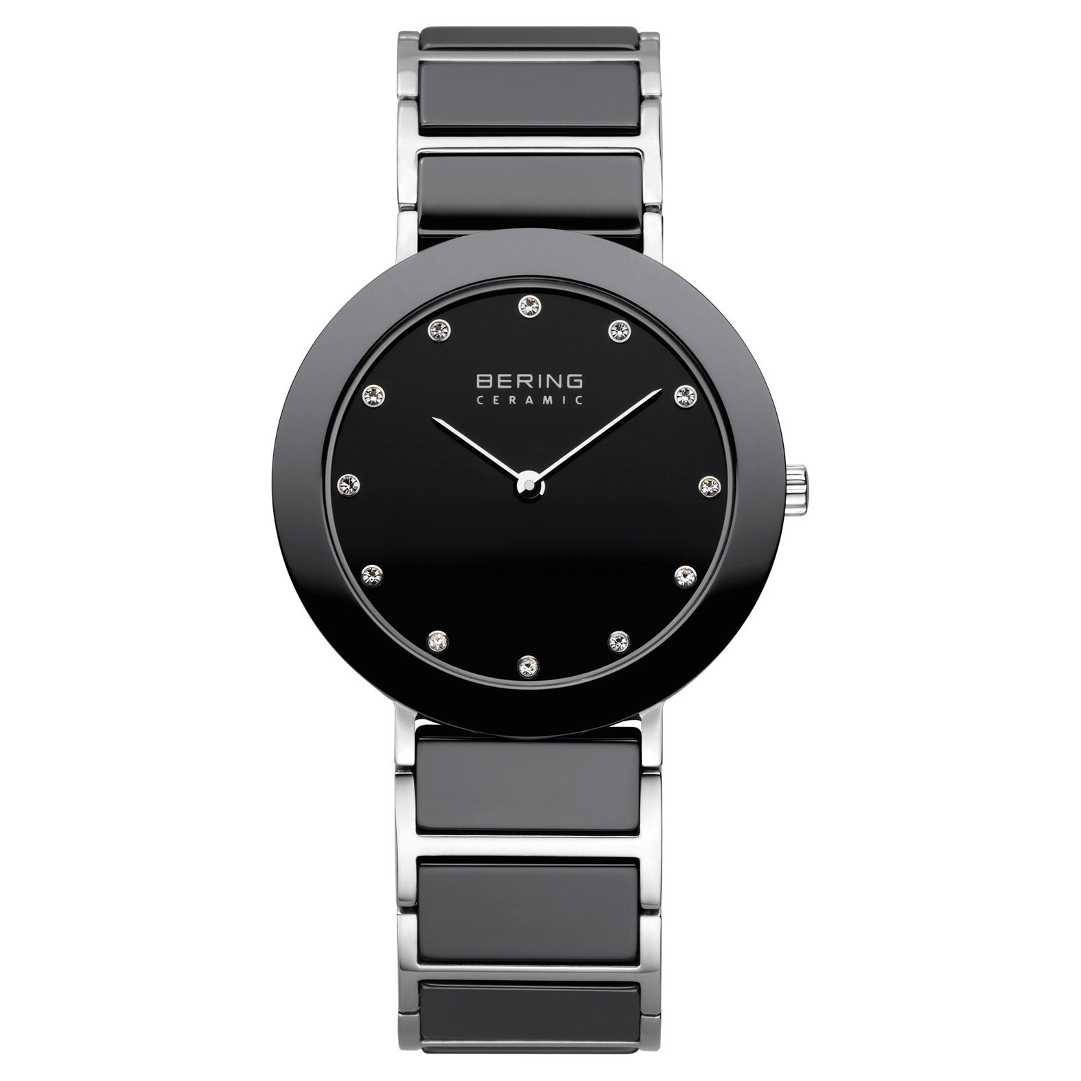 BERING HIGH-TECH BLACK CERAMIC LADIES QUARTZ WATCH