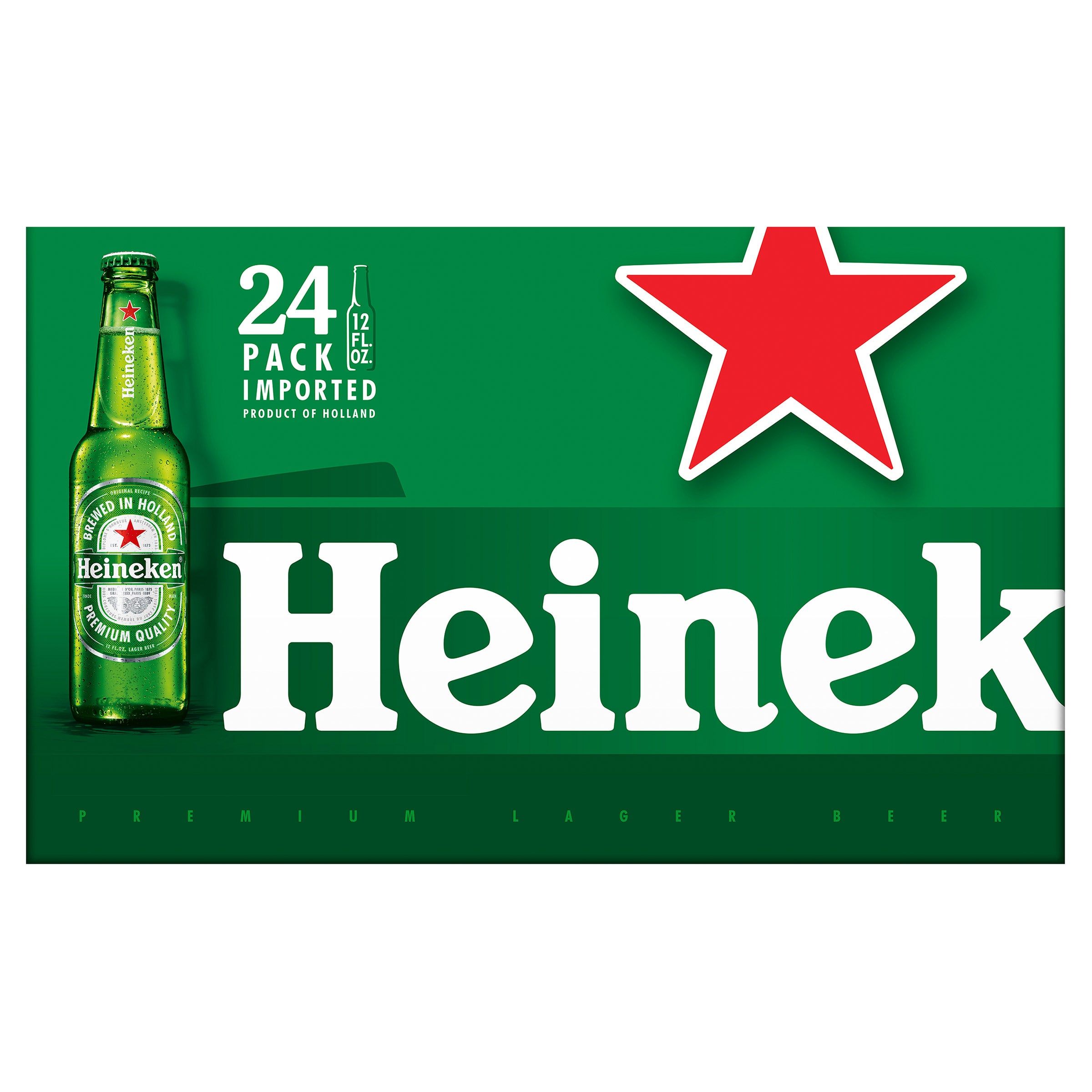 HEINEKEN LAGER HOLLAND 24/12 OZ (9QTS)