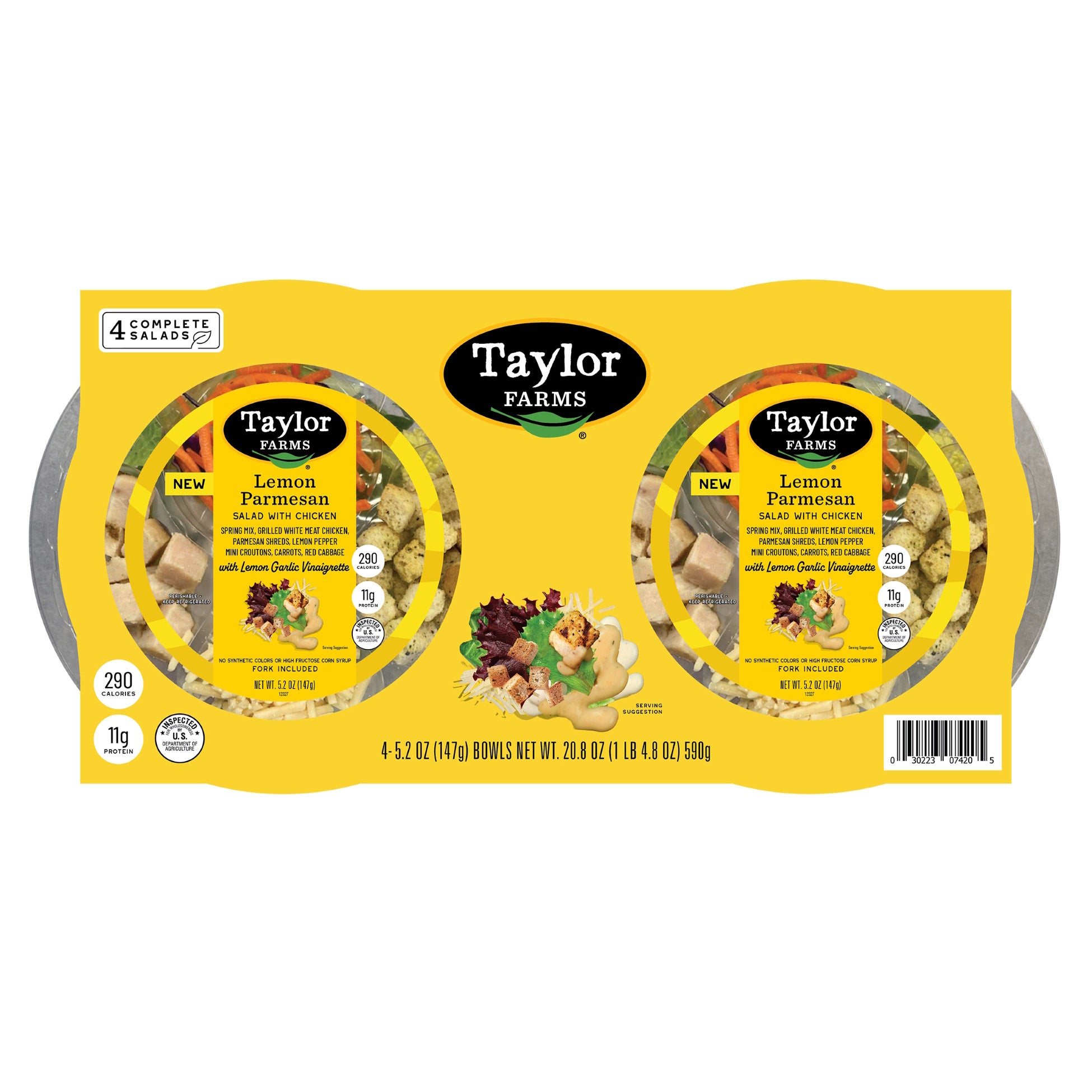 TAYLOR FARMS LEMON PARMESAN SALAD 4 PACK 5.2 OUNCES EA