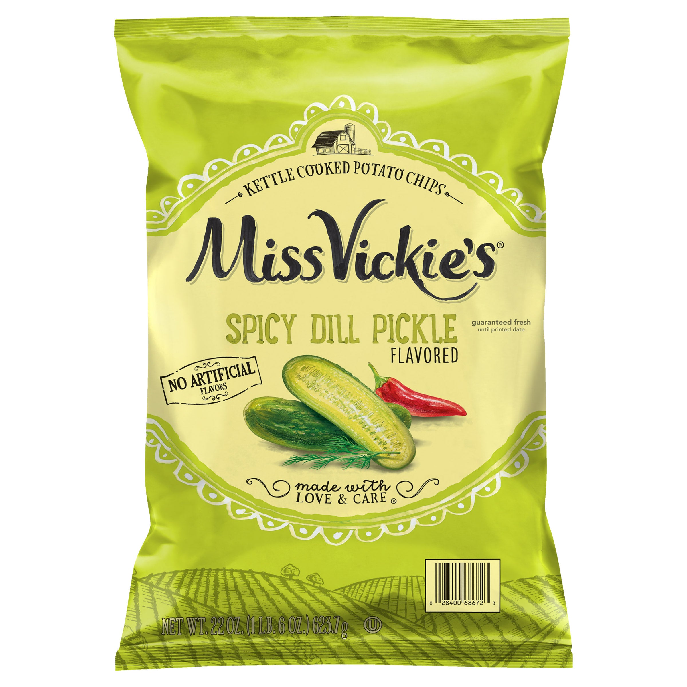 MISS VICKIES SPICY DILL PICKLE CHIPS 22 OZ - Image 1