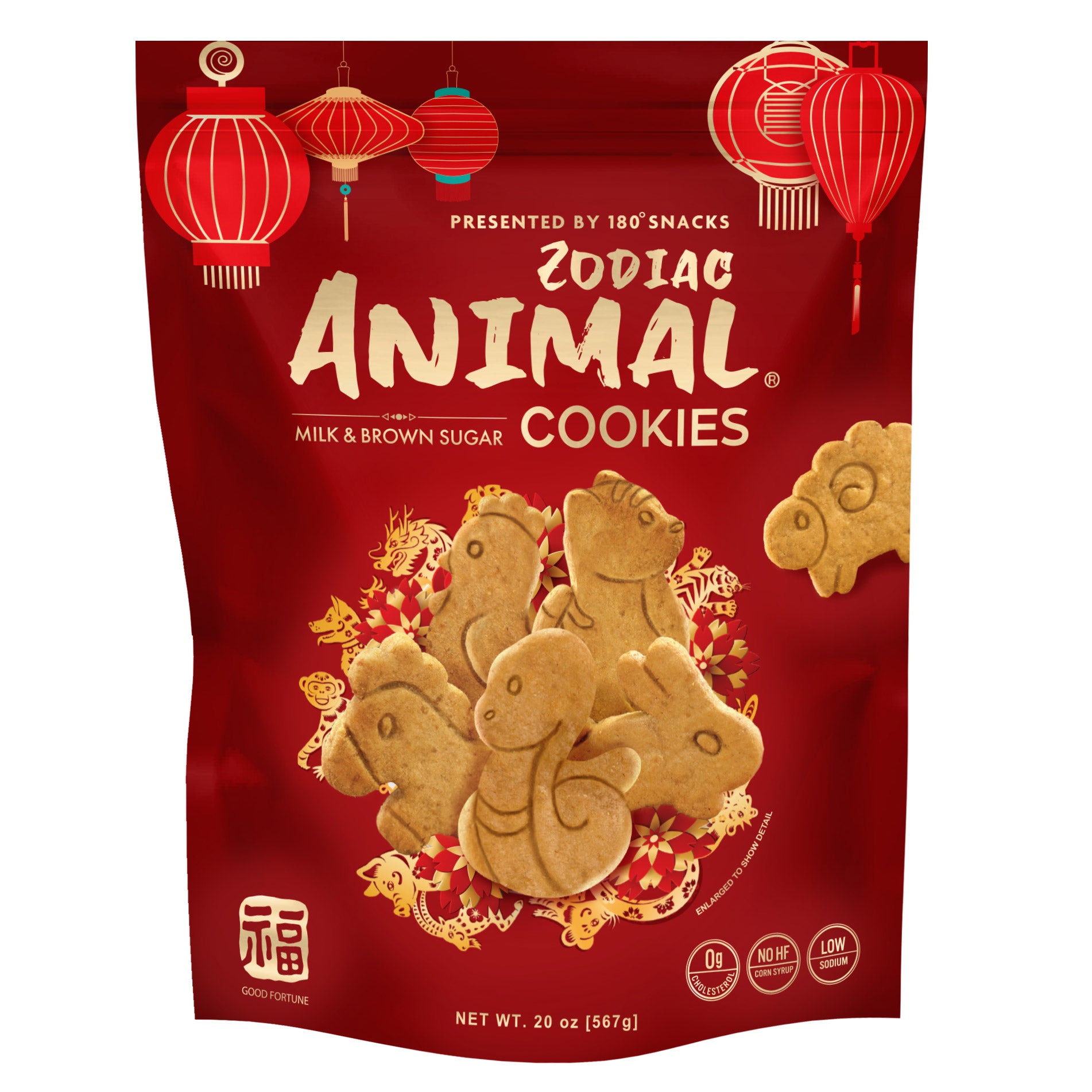 180 SNACKS ZODIAC ANIMAL COOKIES 20 OUNCES - Image 1