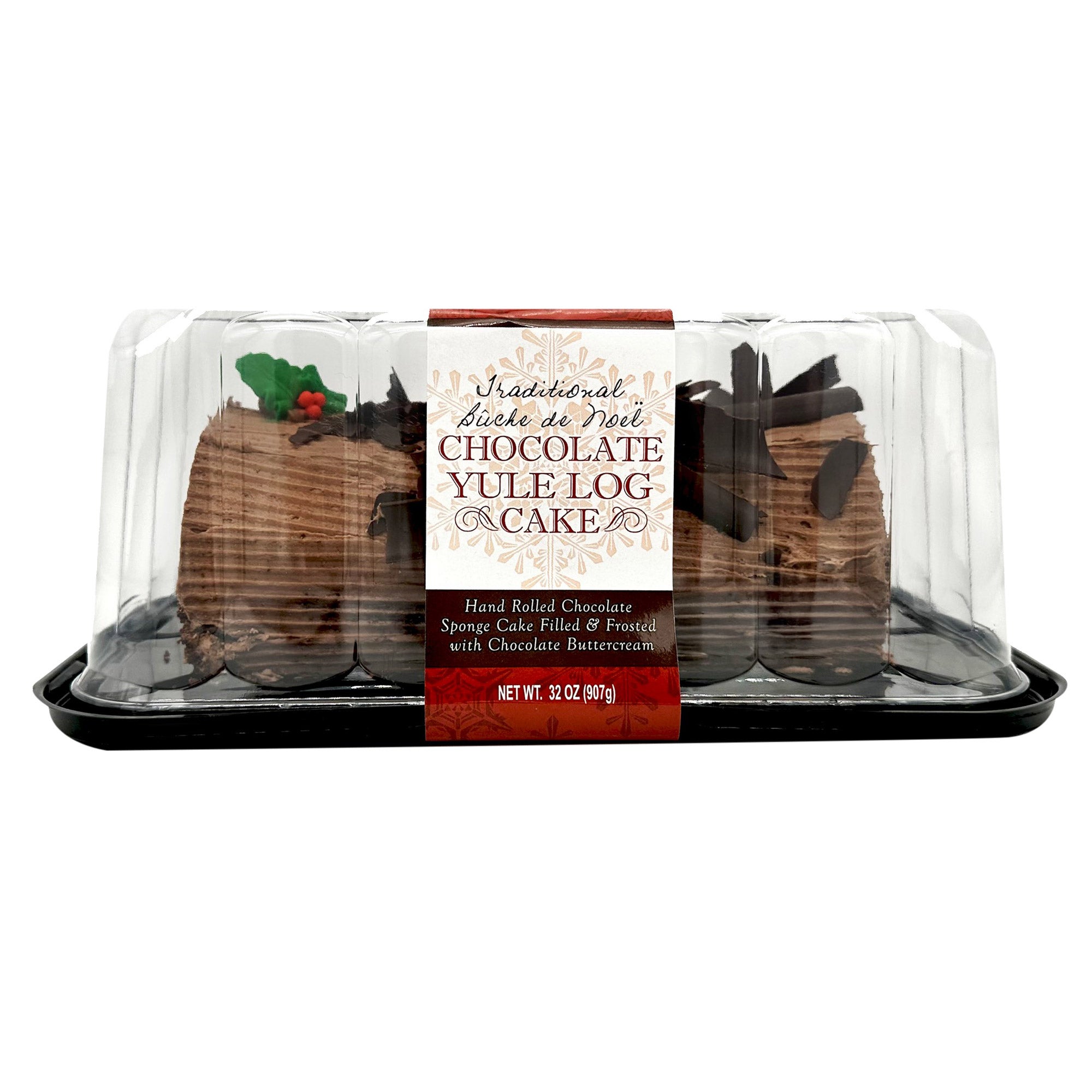 POSH PANTRY CHOCOLATE YULE LOG CAKE 32 OZ - Image 1