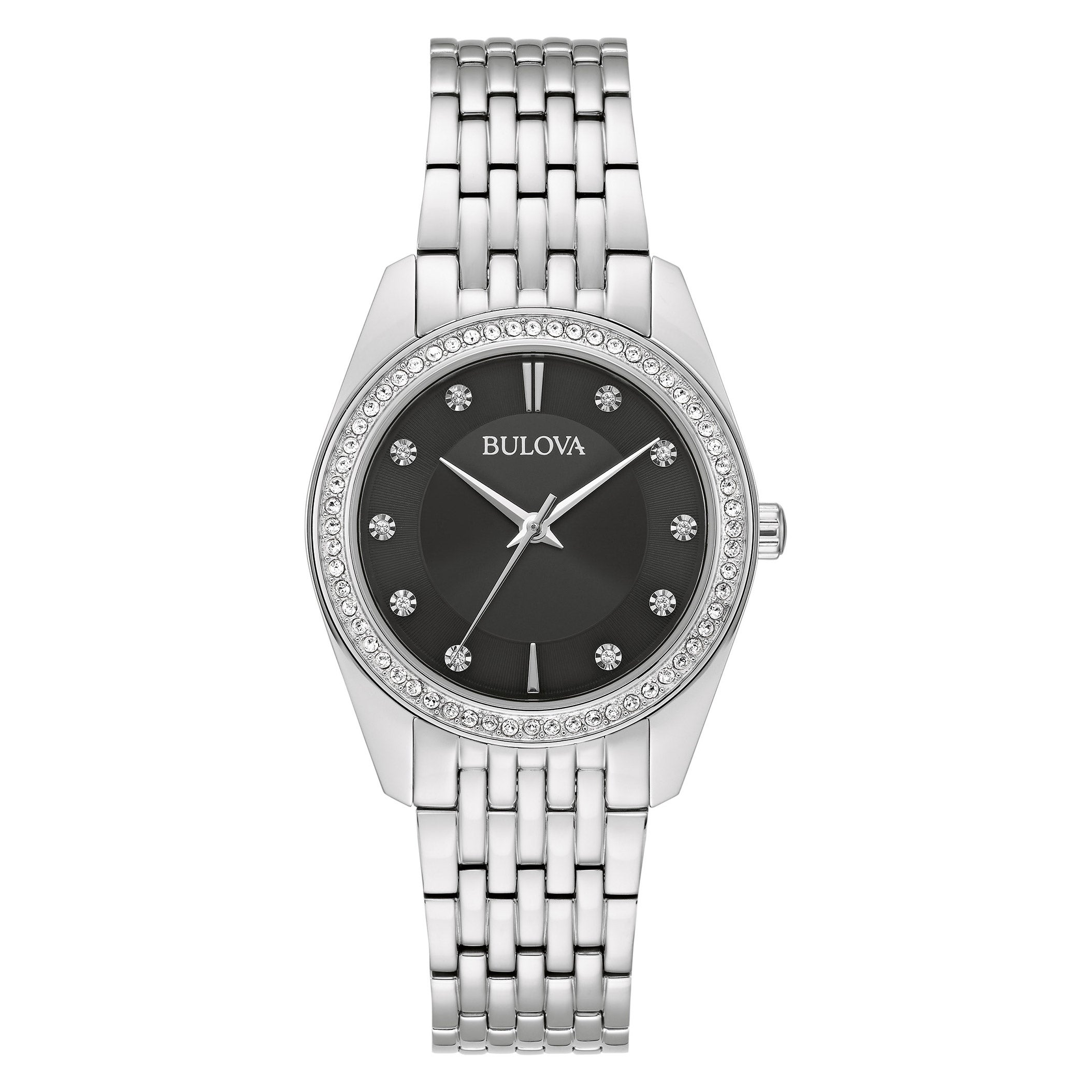 BULOVA CLASSIC CRYSTAL STAINLESS WOMENS WATCH - Image 1