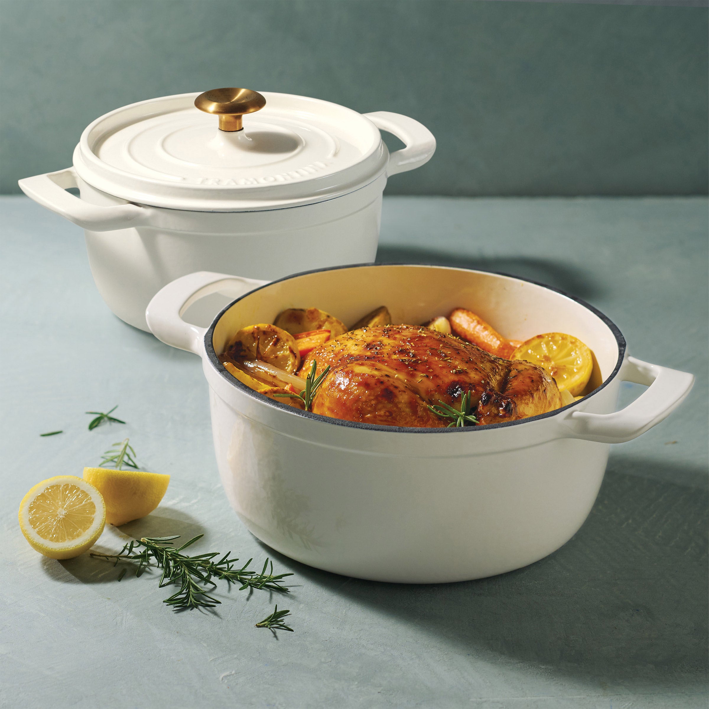 TRAMONTINA ENAMELED CAST IRON DUTCH OVEN 4QT & 6QT - Image 1