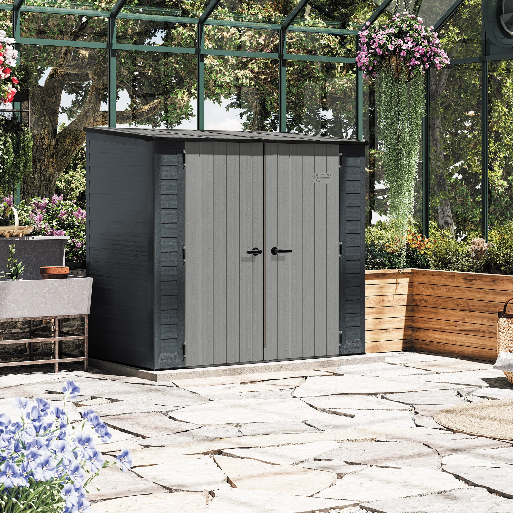 SUNCAST 7'X4' RESIN SHED - Image 1
