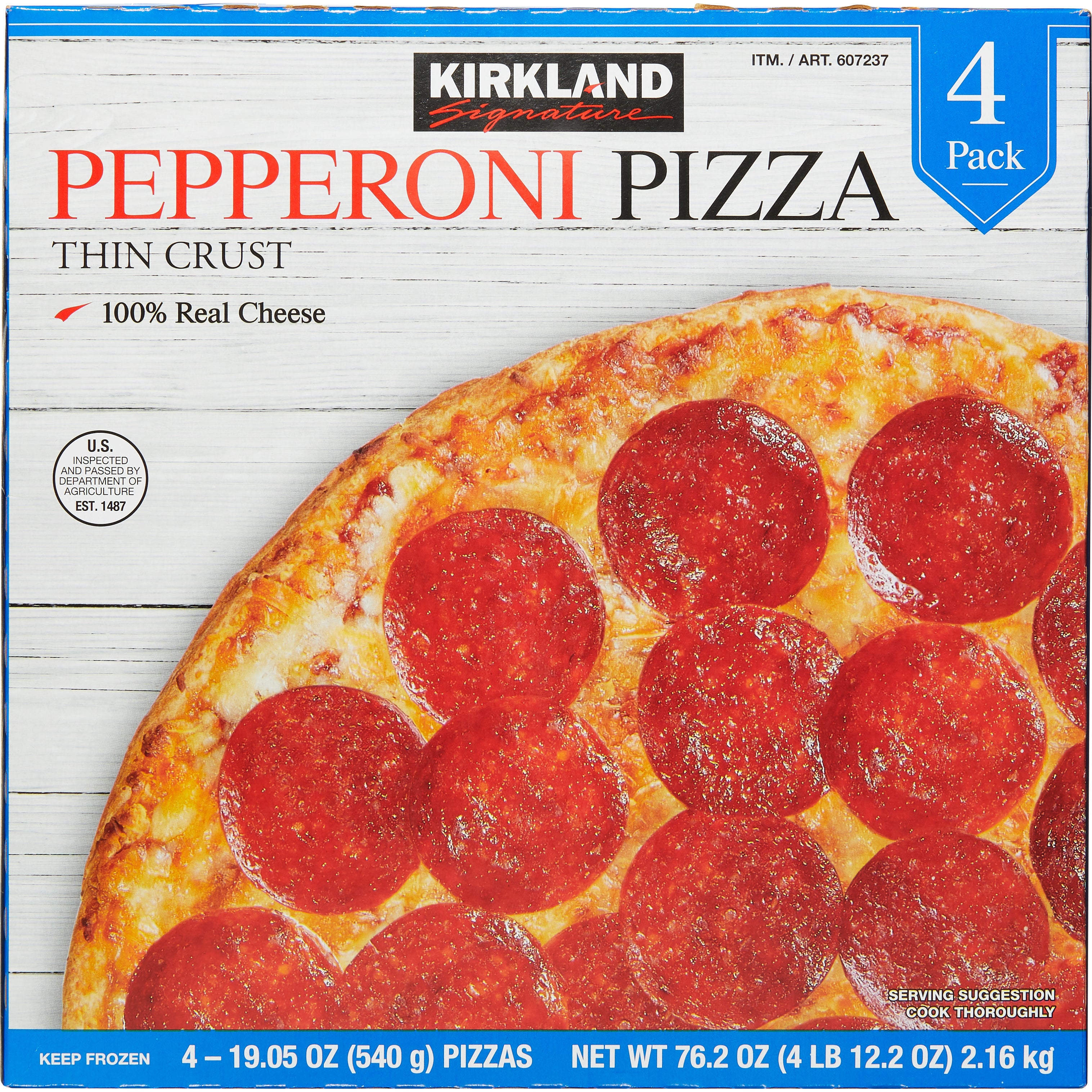 KIRKLAND SIGNATURE PEPPERONI PIZZA 4/19.05 OZ - Image 1