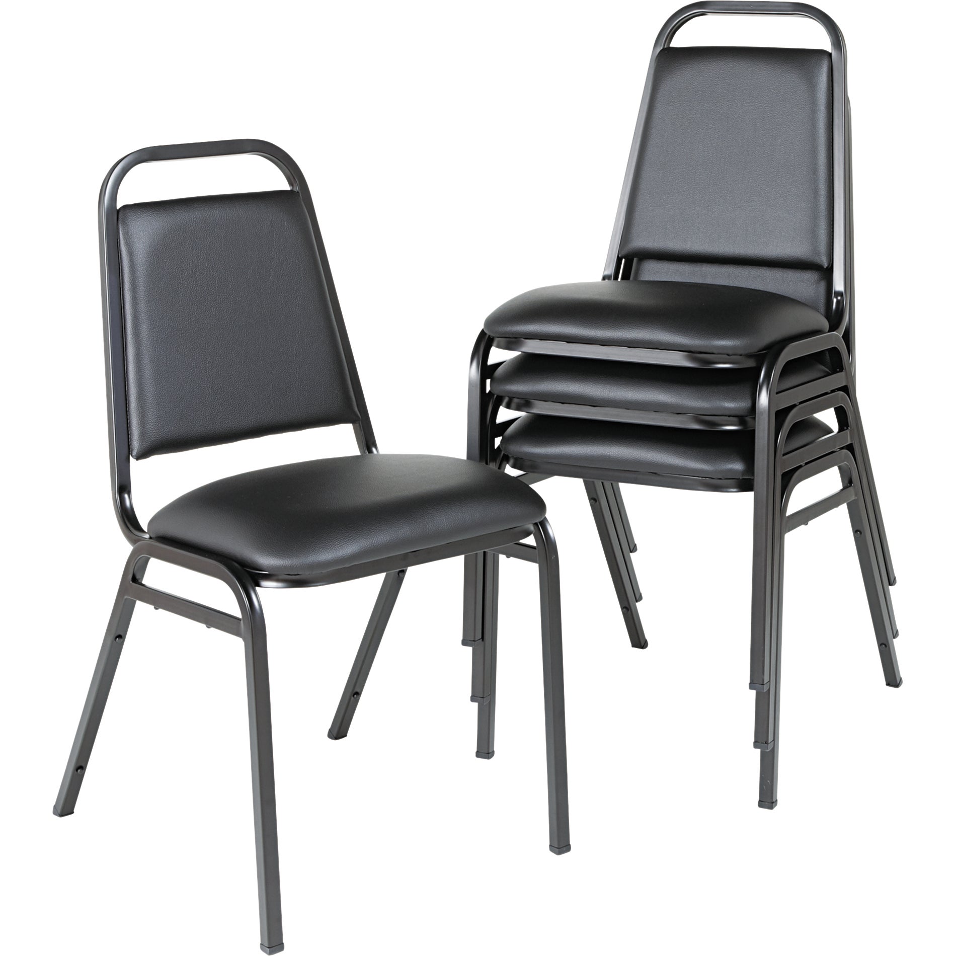 ALERA BLACK VINYL STACK CHRS ALESC68VY10B 4CT
