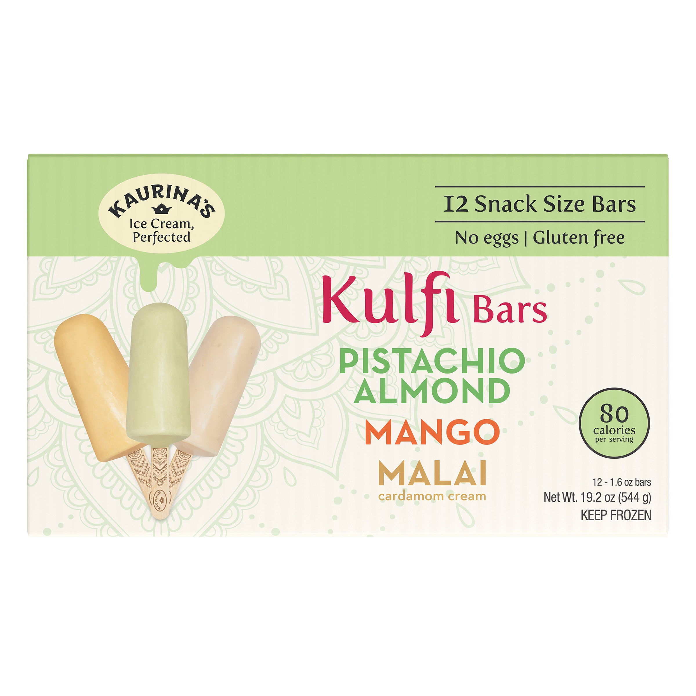 KAURINA'S KULFI ICE CREAM BARS 12 PACK 19.2 OUNCES