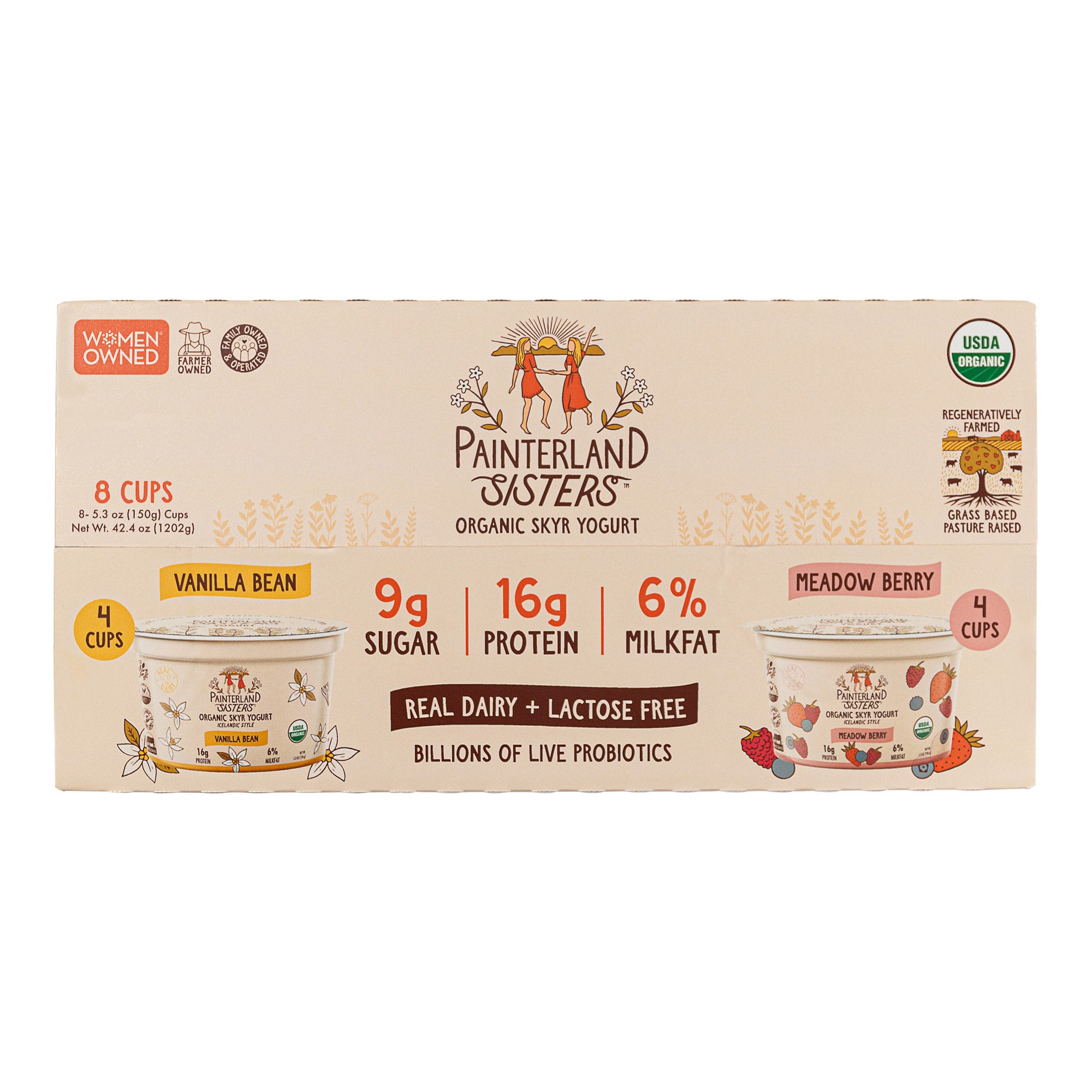 PAINTERLAND SISTERS ORGANIC SKYR YOGURT 8/5.3 OZ