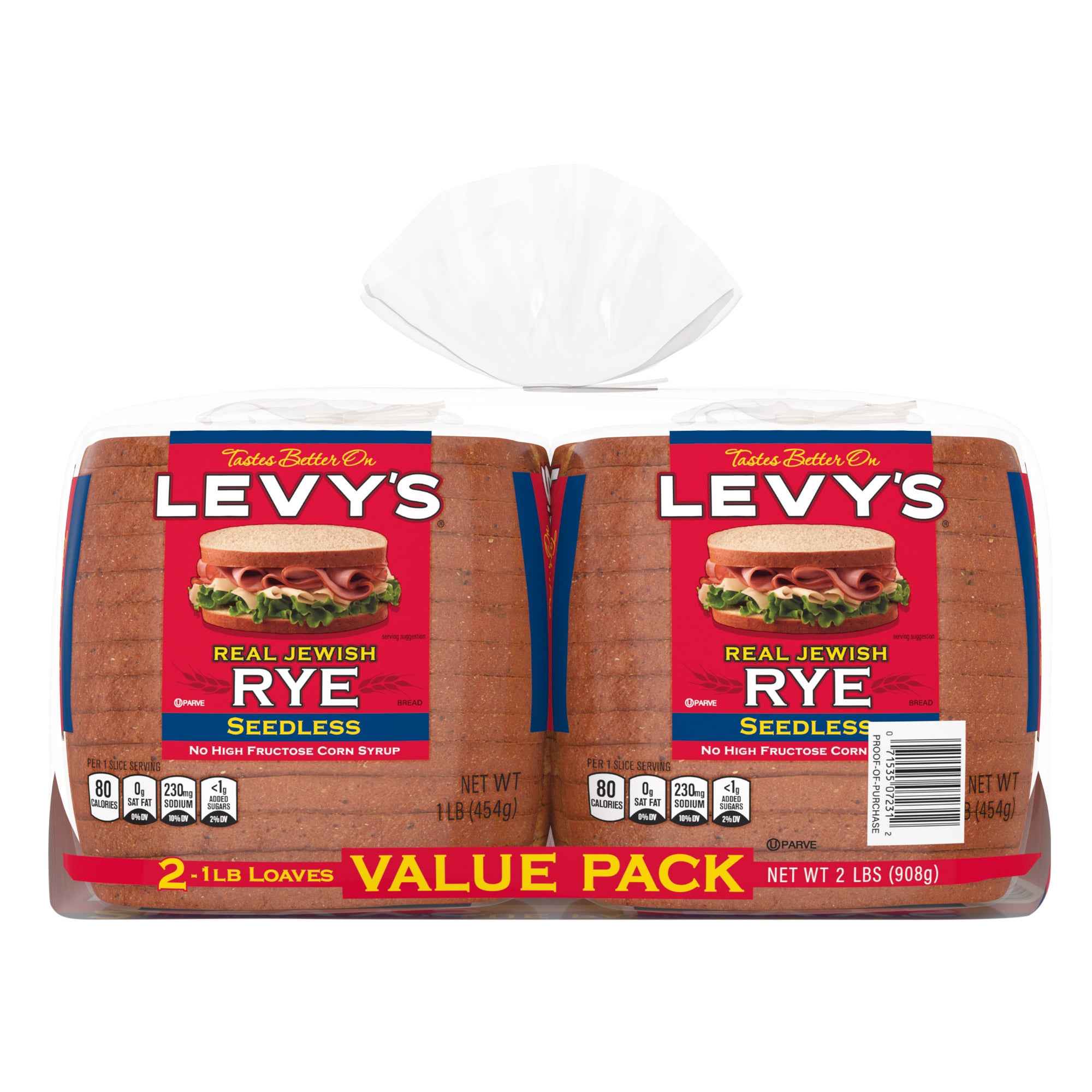 LEVY'S JEWISH RYE BREAD 2/16 OZ (2 LBS) - Image 1