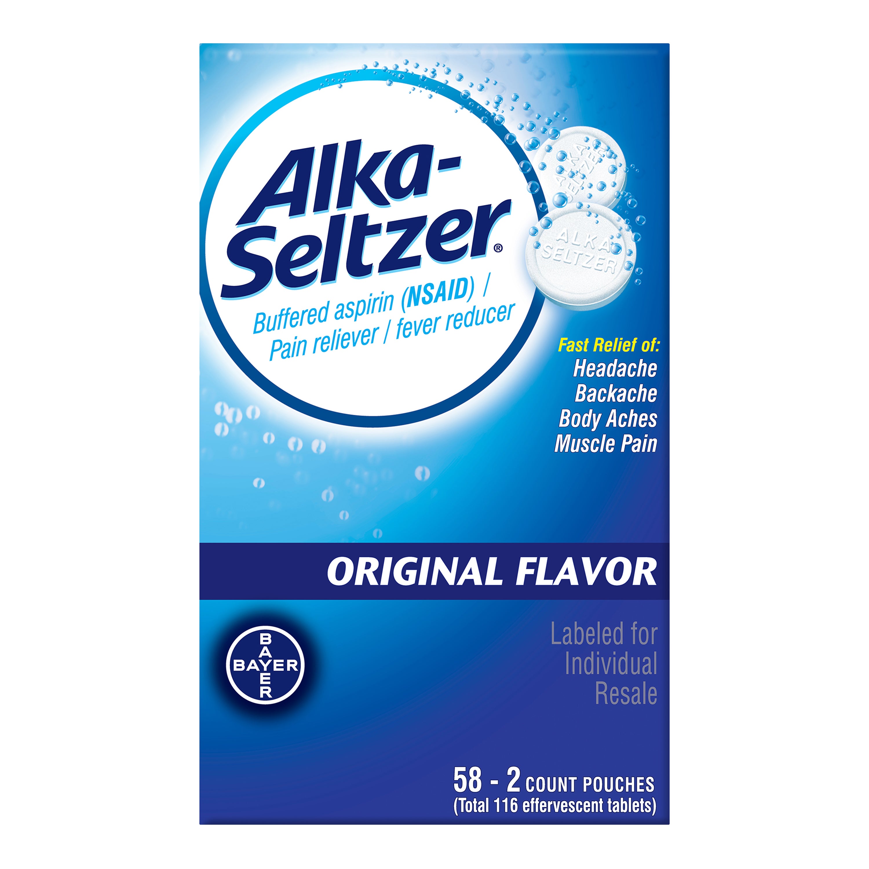 ALKA-SELTZER EFFERVESCENT TABLETS ORIGINAL 116CT - Image 1