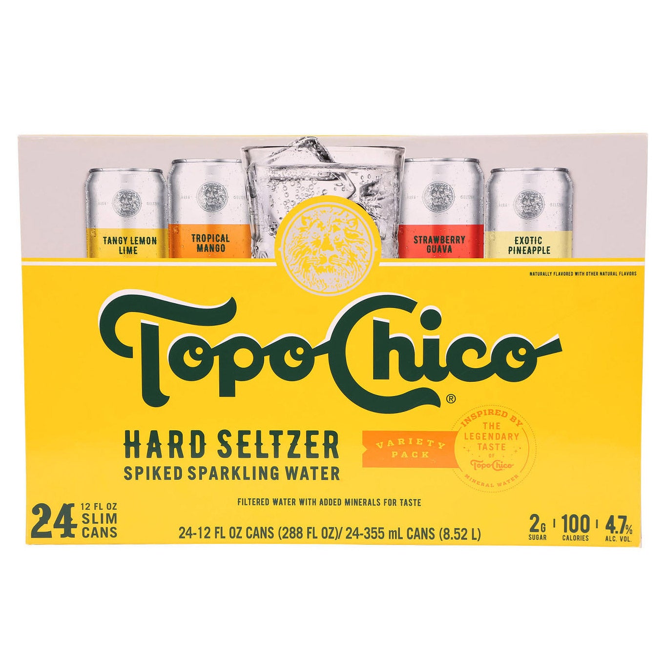TOPO CHICO HARD SELTZER VARIETY CONTAINS ALCOHOL 24/12