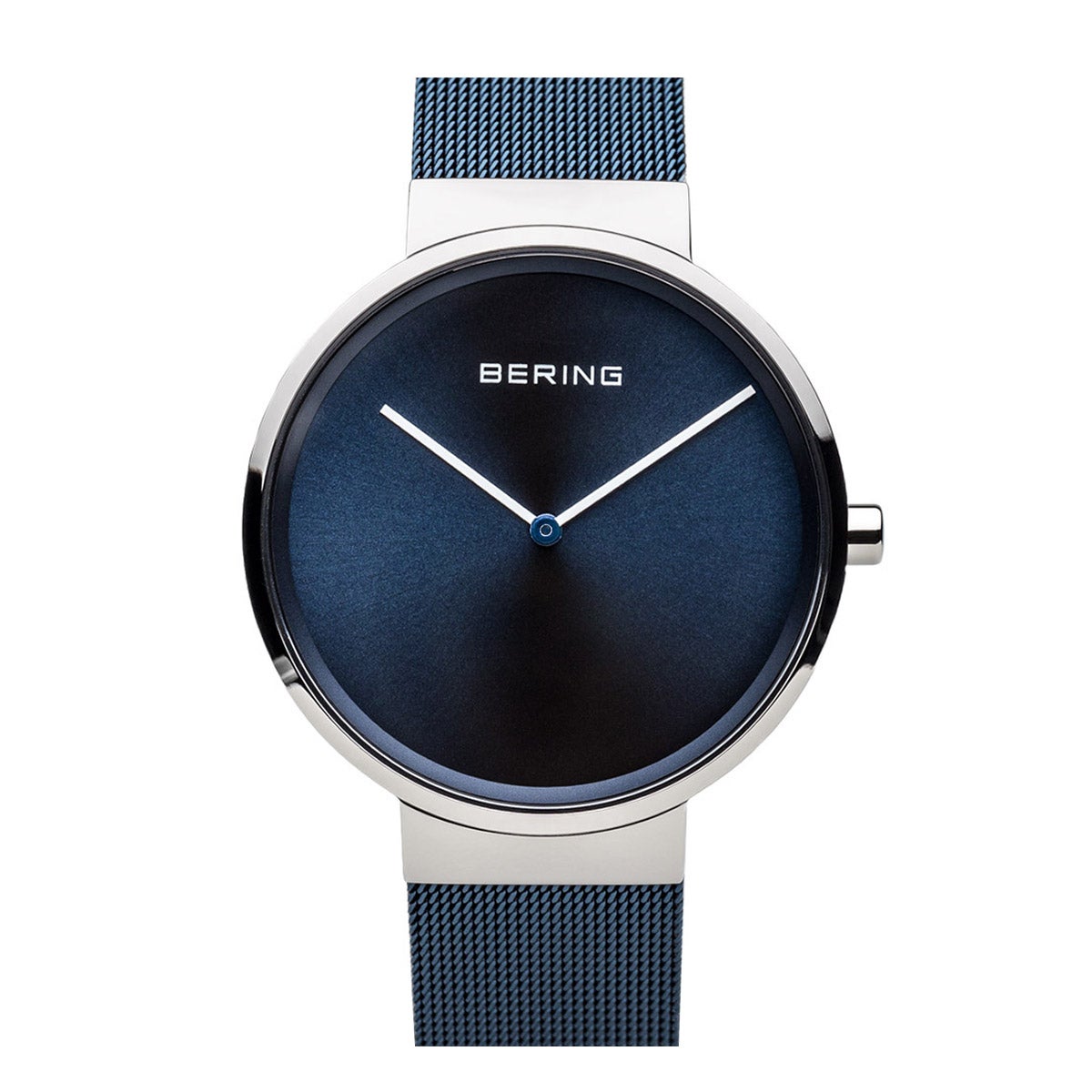BERING CLASSIC BLUE DIAL SAPPHIRE CRYSTAL CASE MEN'S WATCH - Image 1