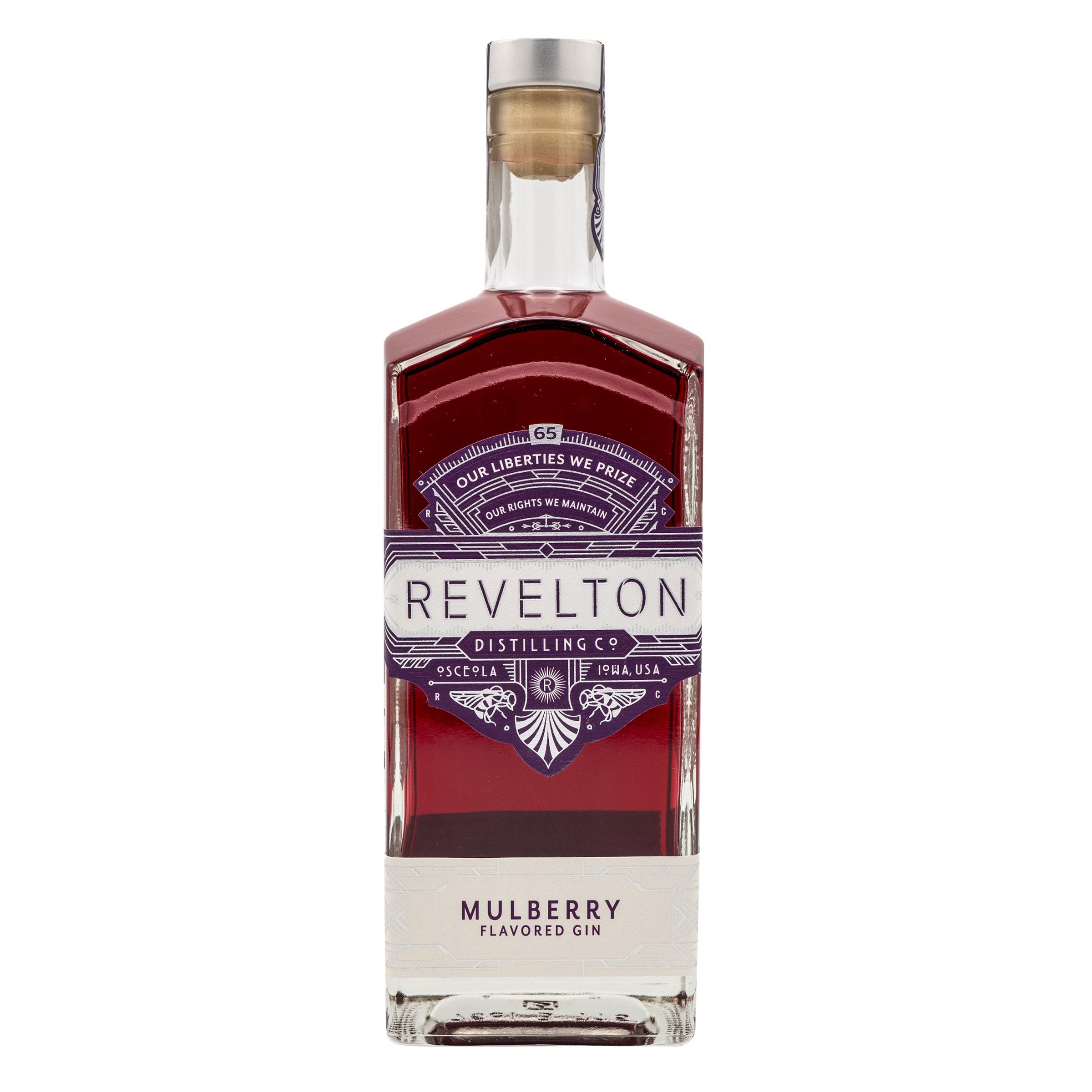 REVELTON DISTILLING CO MULBERRY GIN IOWA 750ML
