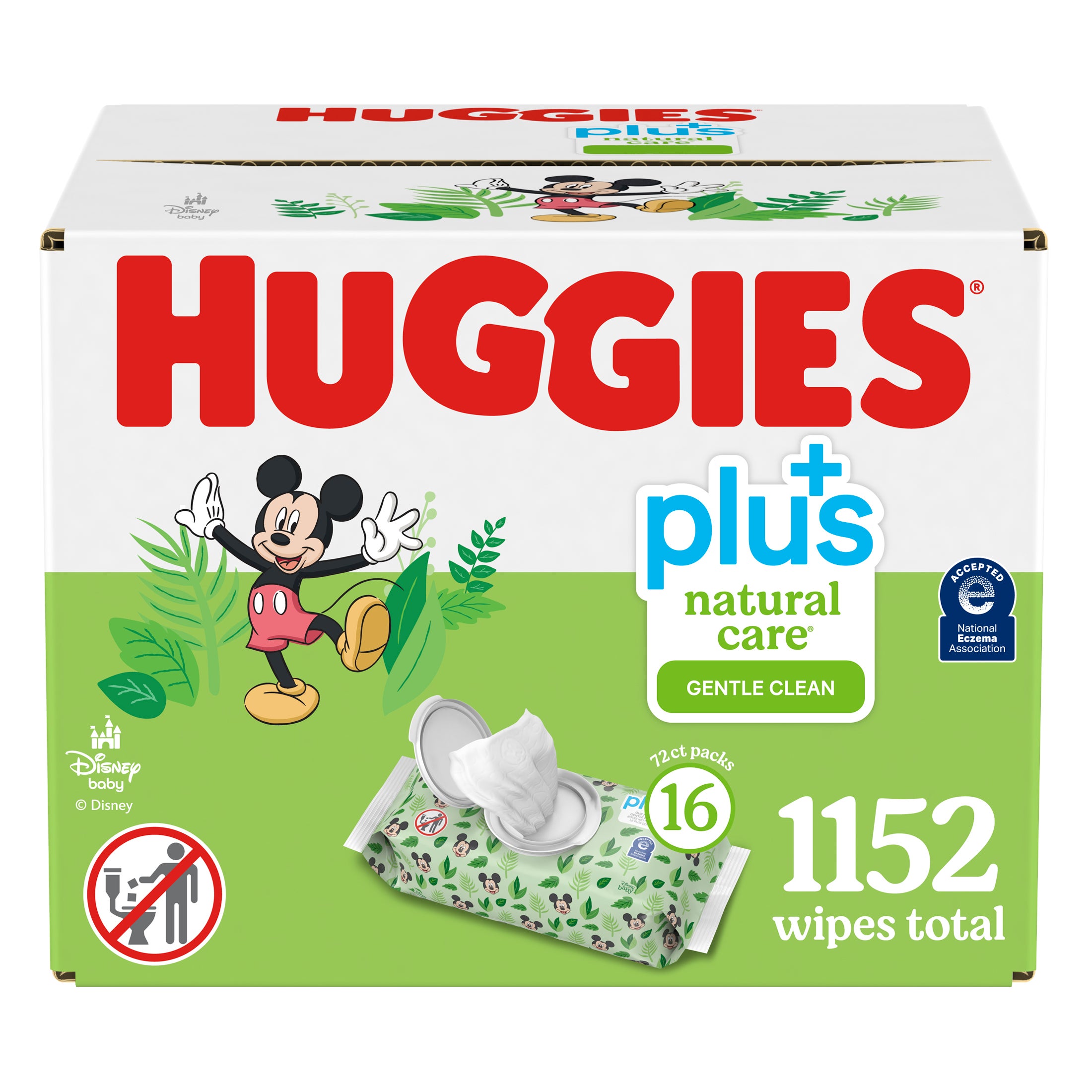HUGGIES NATURAL CARE PLUS BABY WIPES 1152CT - Image 1