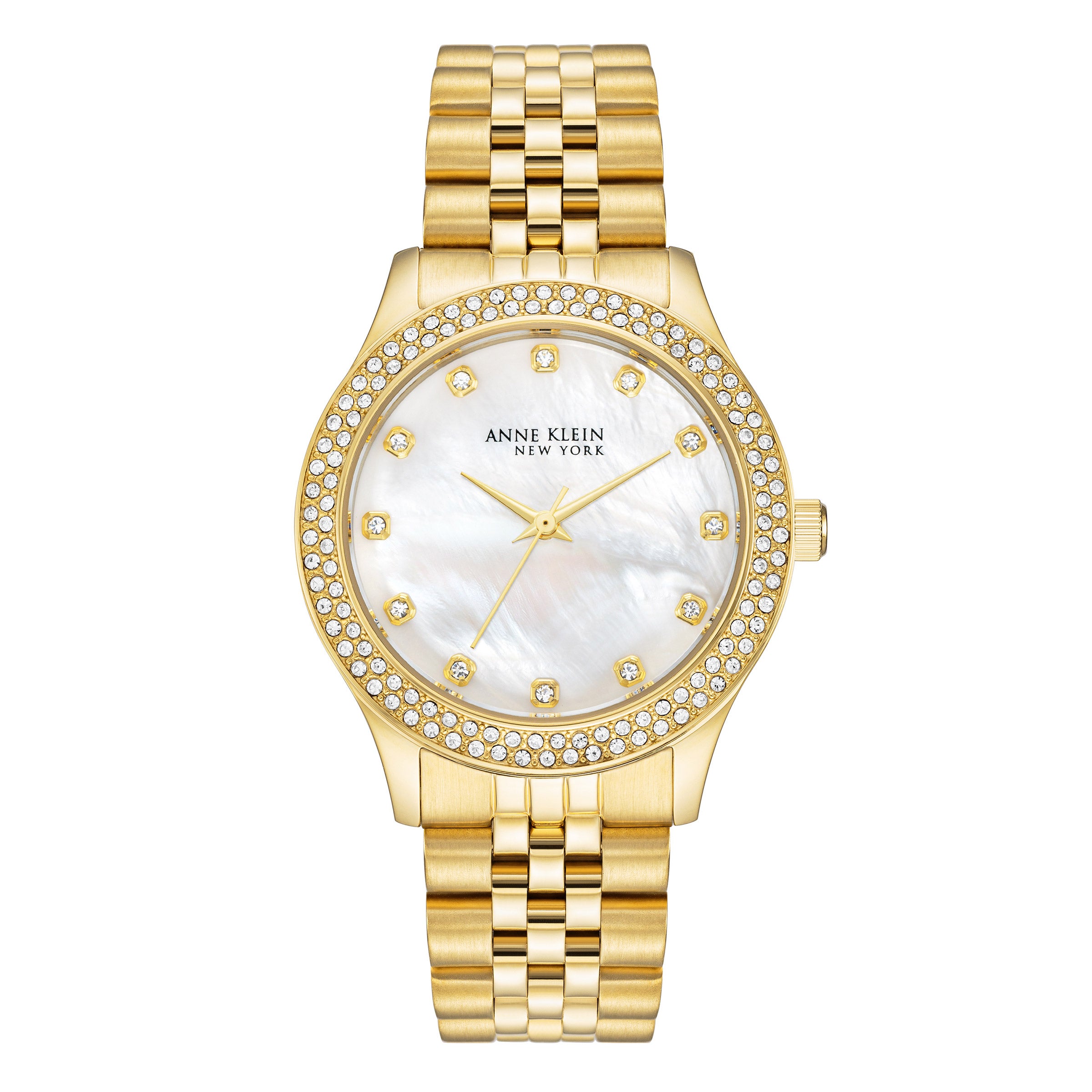 ANNE KLEIN NEW YORK STAINLESS STEEL GOLD-TONE LADIES WATCH - Image 1