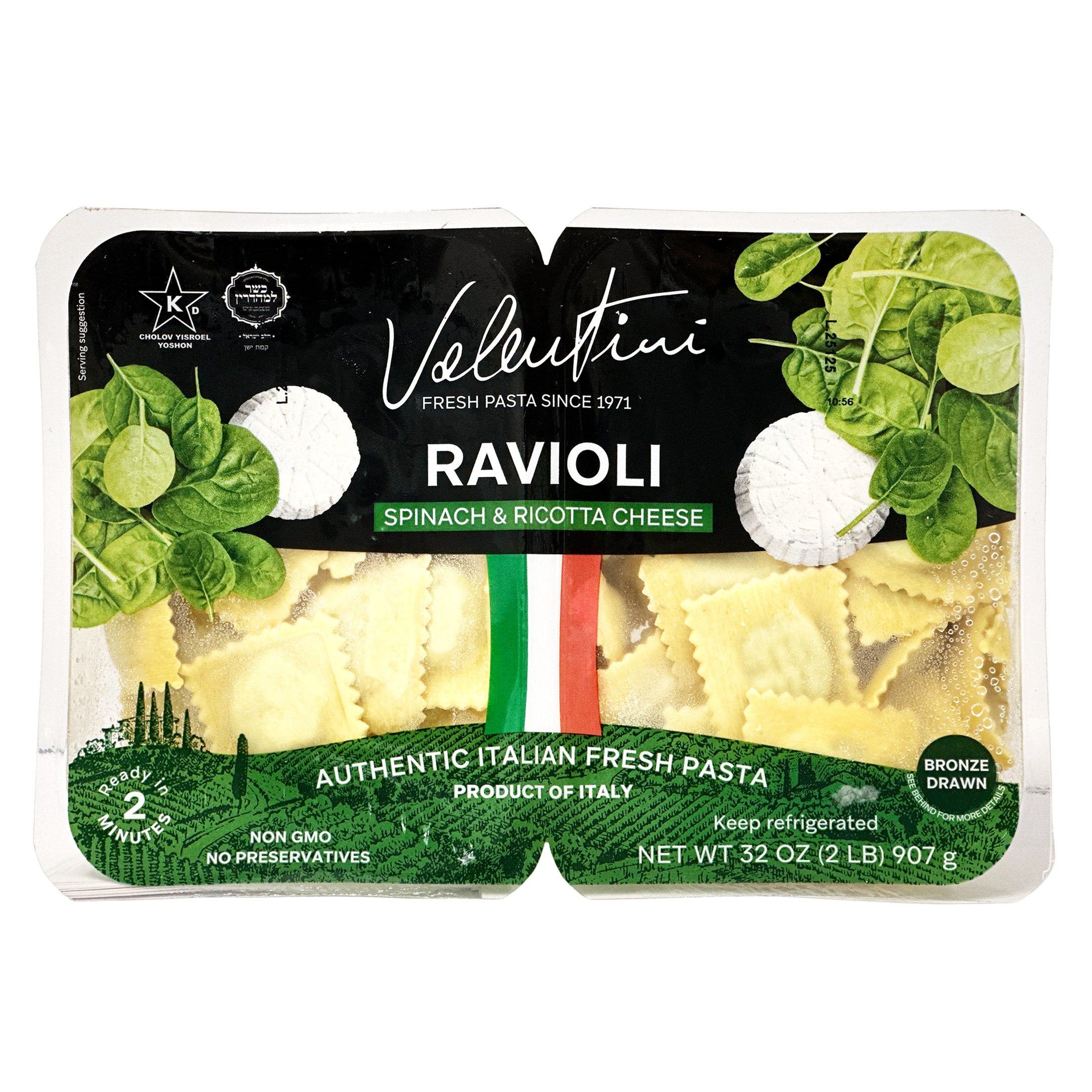 VALENTINI RAVIOLI RICOTTA AND SPINACH 2 LB