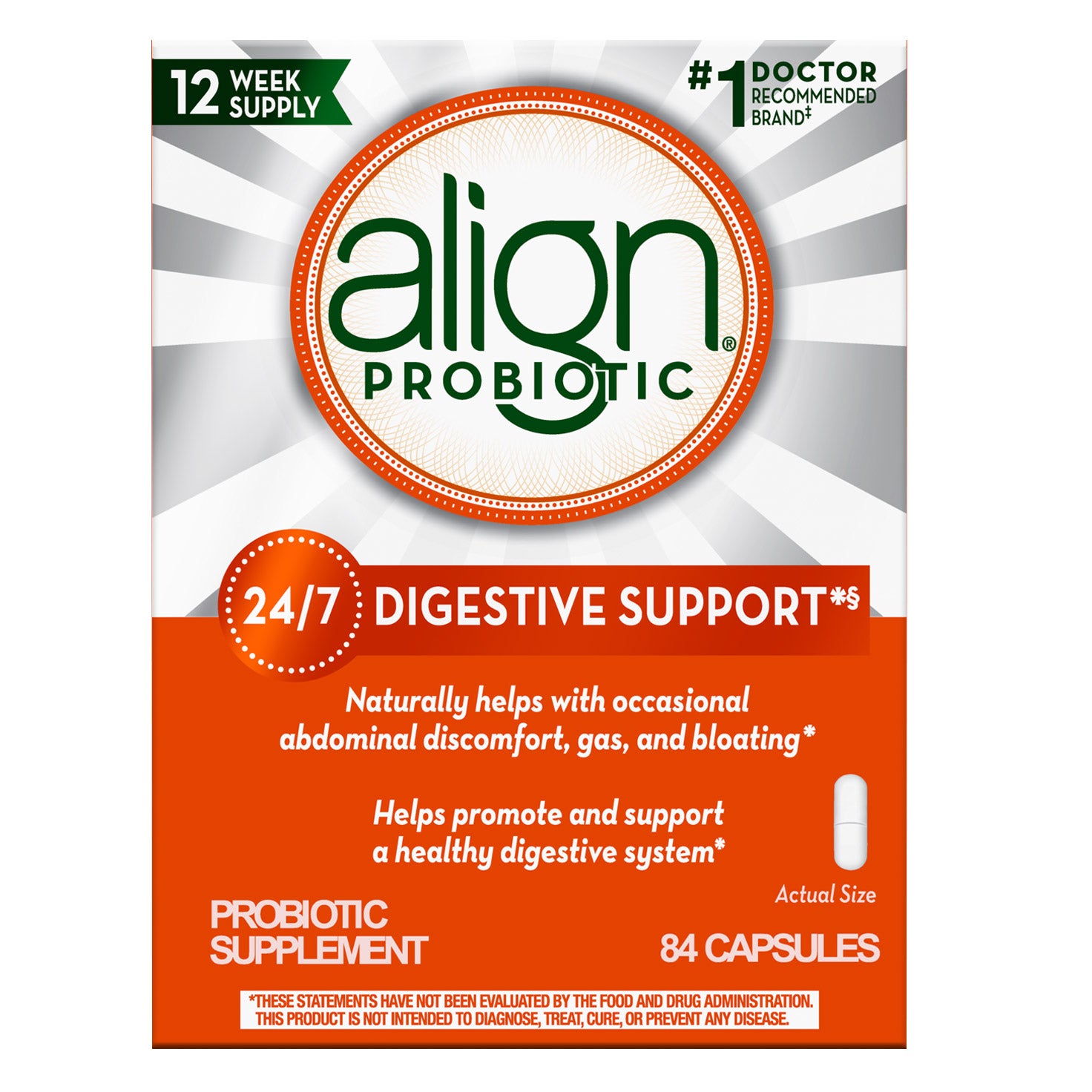 ALIGN DAILY PROBIOTIC SUPPLEMENT CAPSULES 84 COUNT