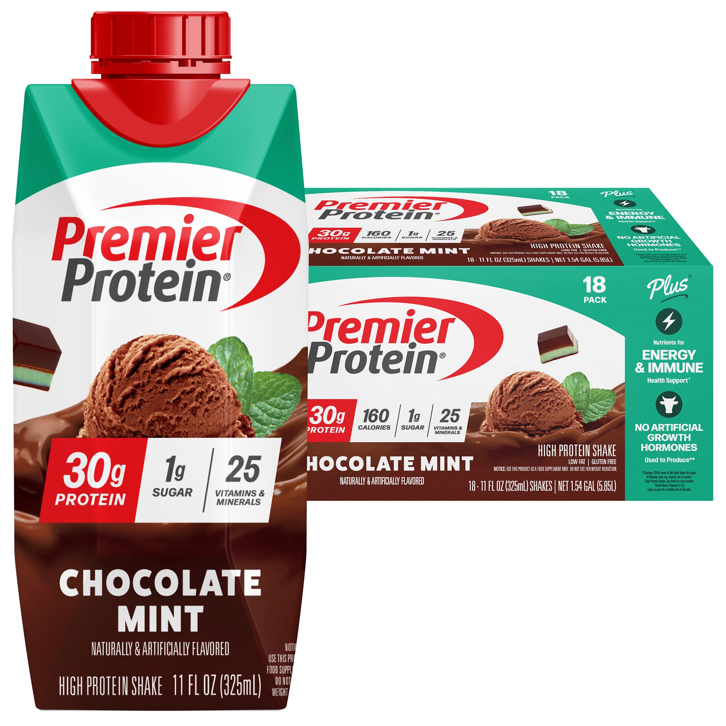 PREMIER PROTEIN SHAKE CHOCOLATE MINT 11 FL OZ/18PK