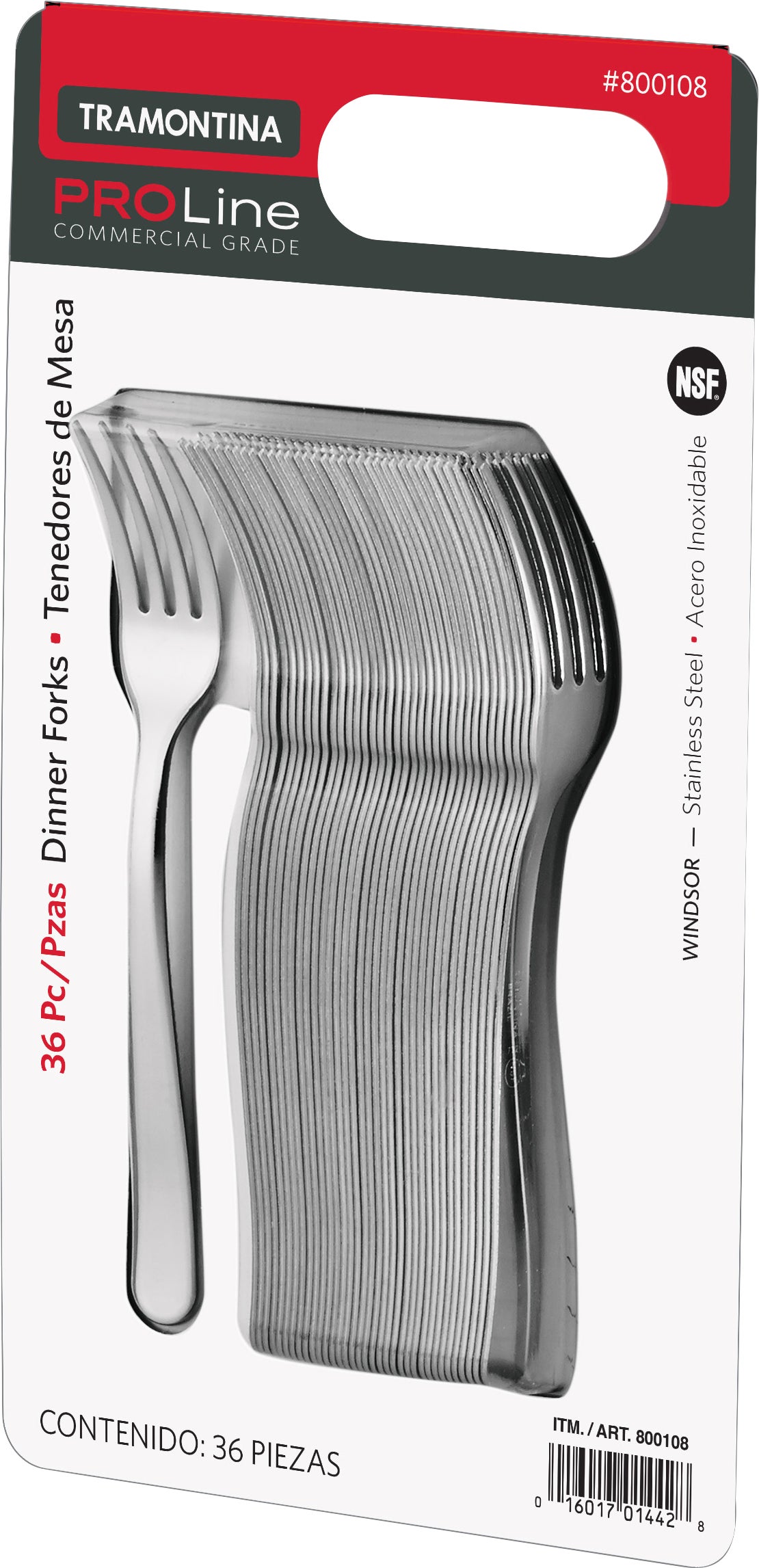 TRAMONTINA PROLINE STAINLESS STEEL 36-CT DINNER FORKS - Image 1