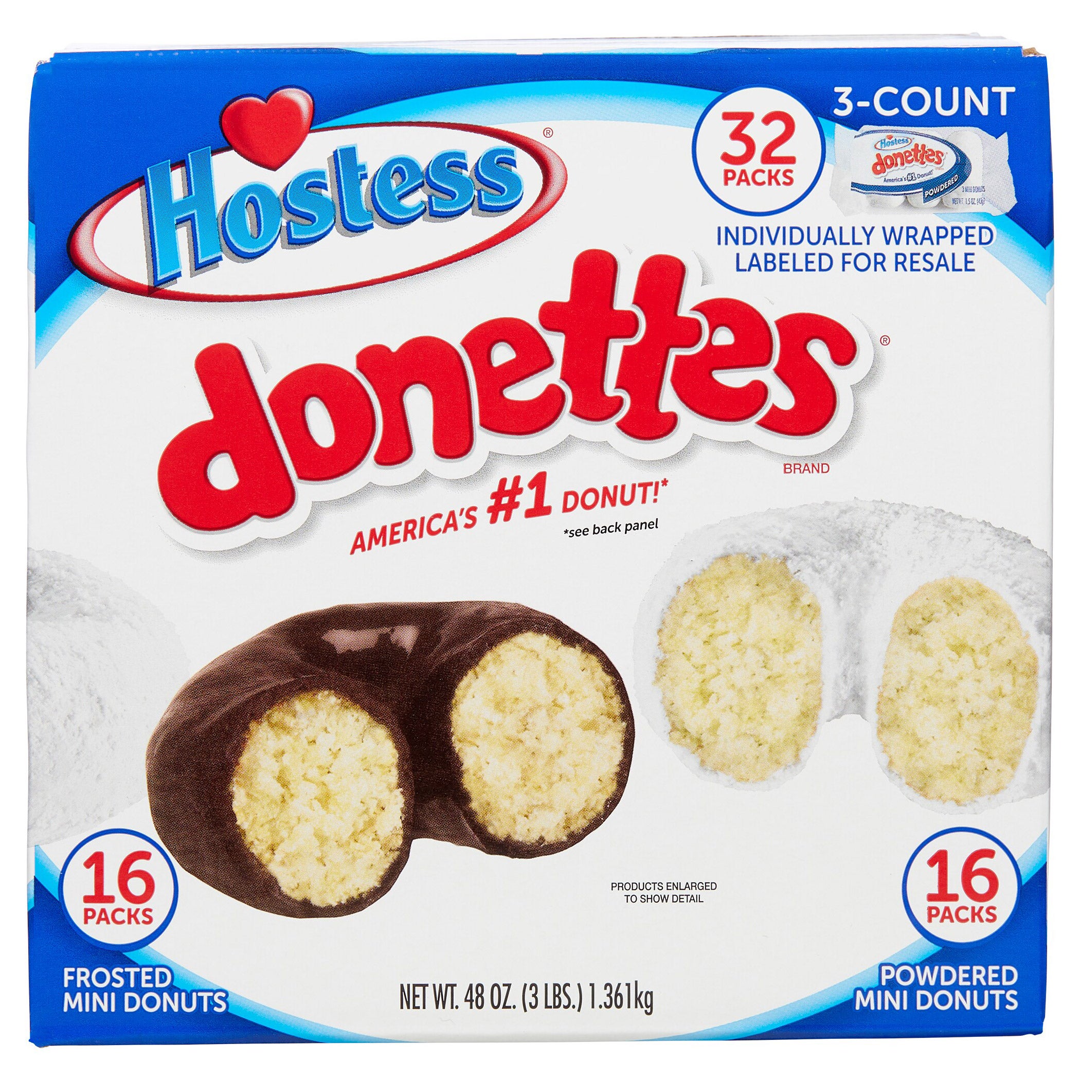 HOSTESS DONETTES VARIETY PACK 32 CT 48 OZ - Image 1