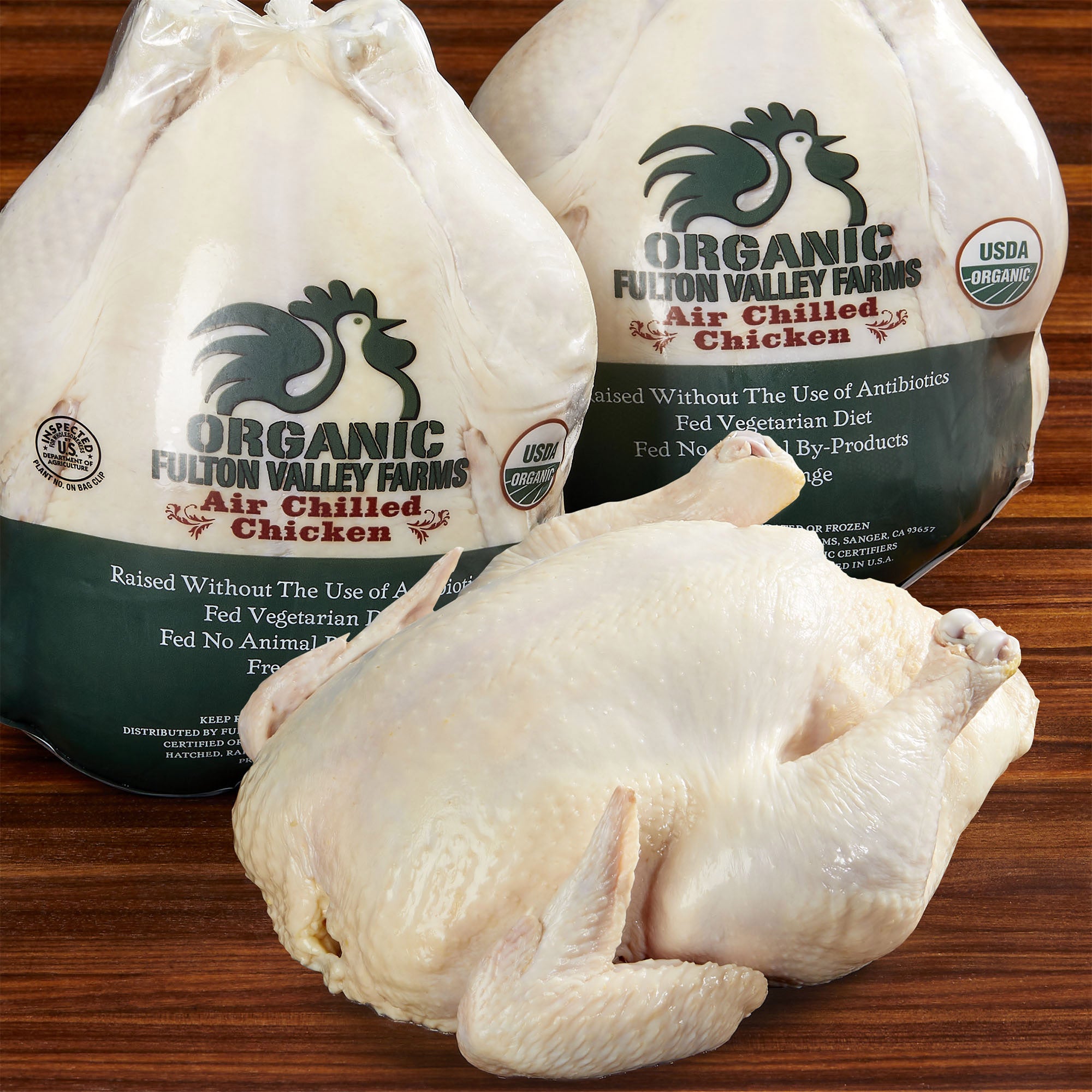 FRESH ORGANIC WHOLE BAGGED FRYERS PER LB