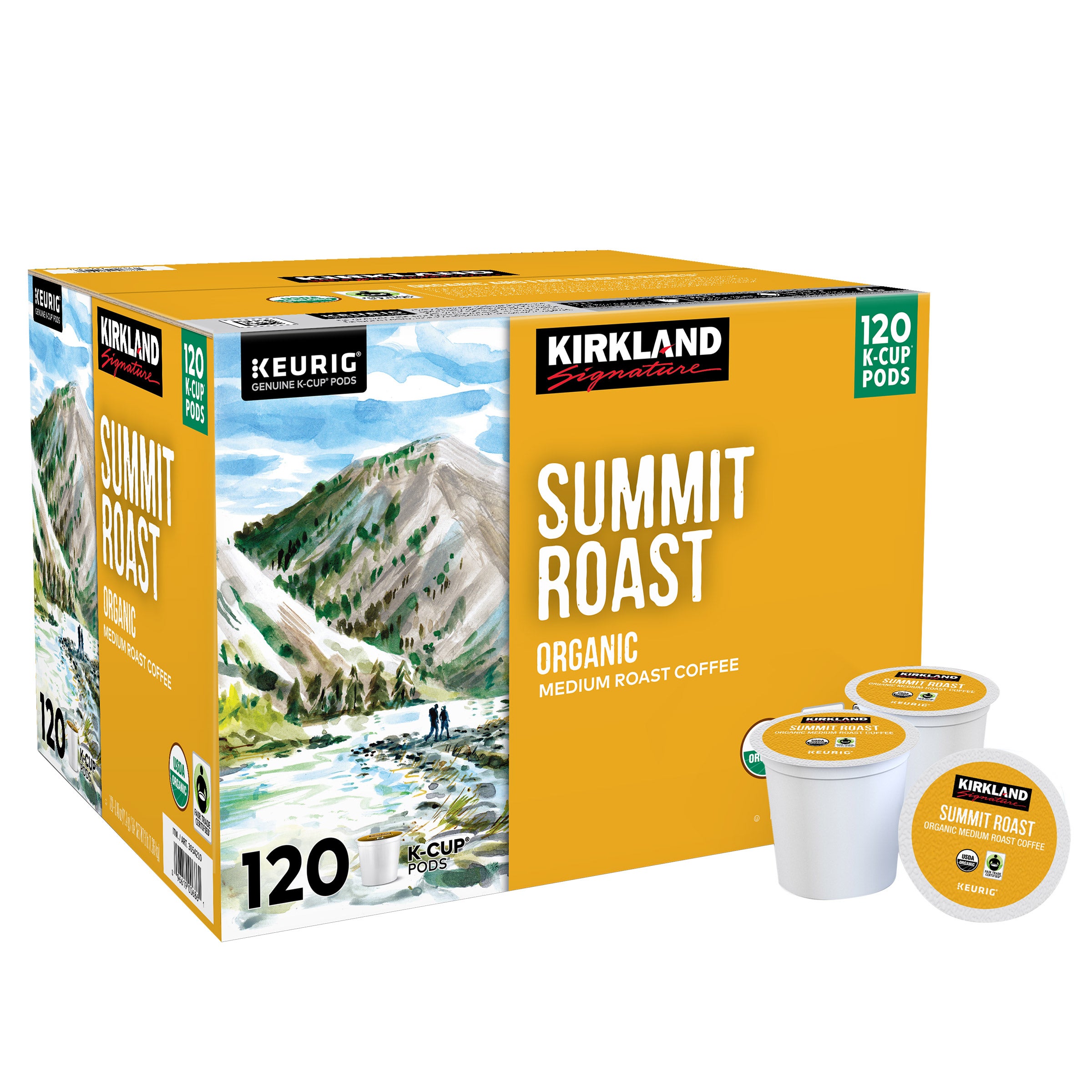 KIRKLAND SIGNATURE SUMMIT ROAST 120 CT ORGANIC K-CUPS - Image 1