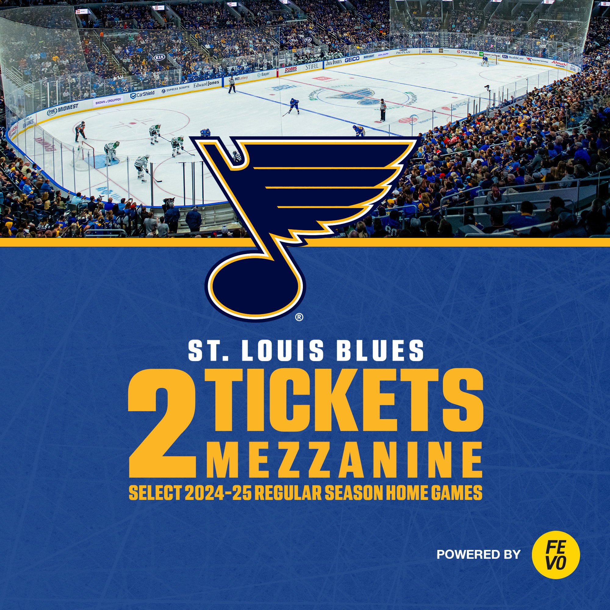 NHL-ST LOUIS BLUES 2 MEZZANINE TICKETS ITEM IS NON-REFUNDABLE