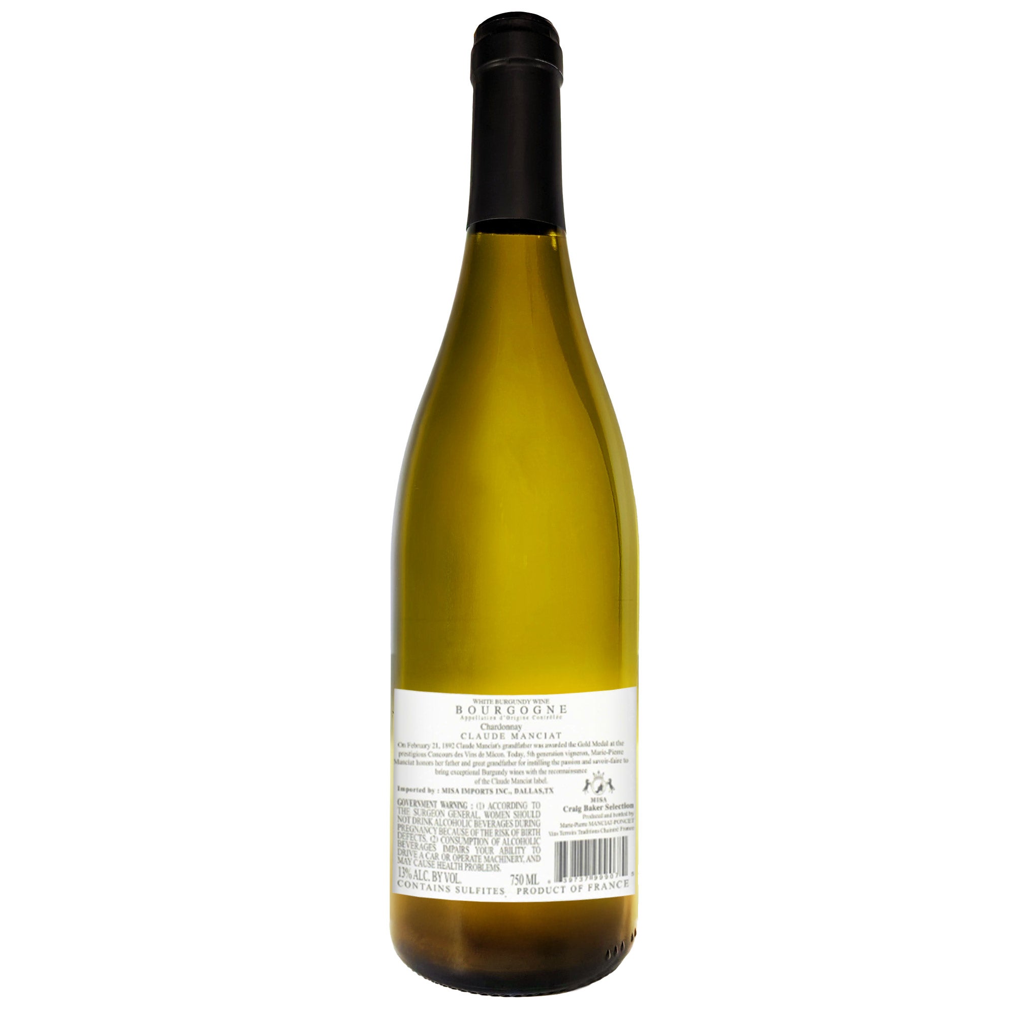 CLAUDE MANCIAT CHARDONNAY FRANCE 750ML - Image 1